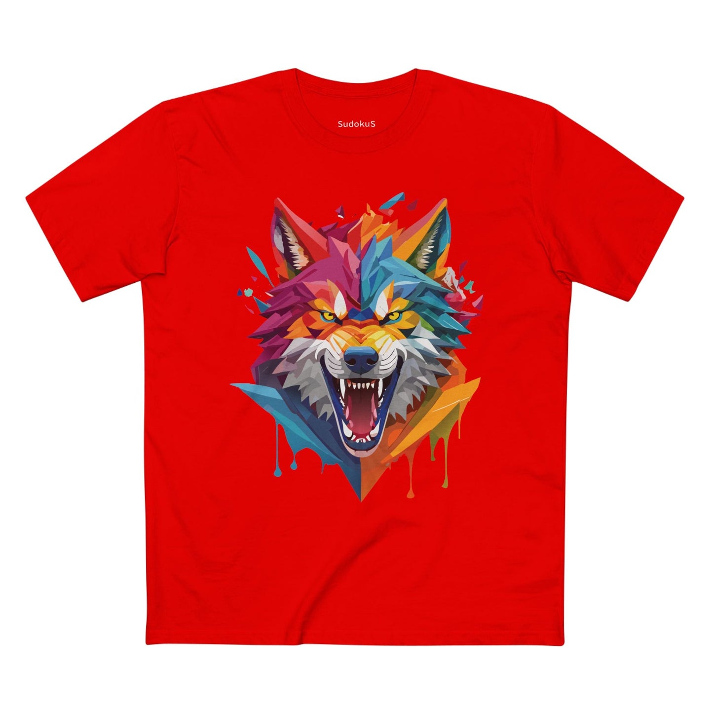 Wolf Graphic Unisex 100 Cotton Staple Tee with Animal Design Artwork 16