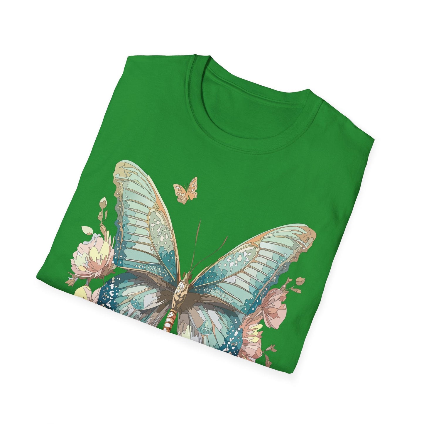 Butterfly Print Unisex T Shirt Monarch Design Softstyle 64000 Gildan Cotton Tee Quality