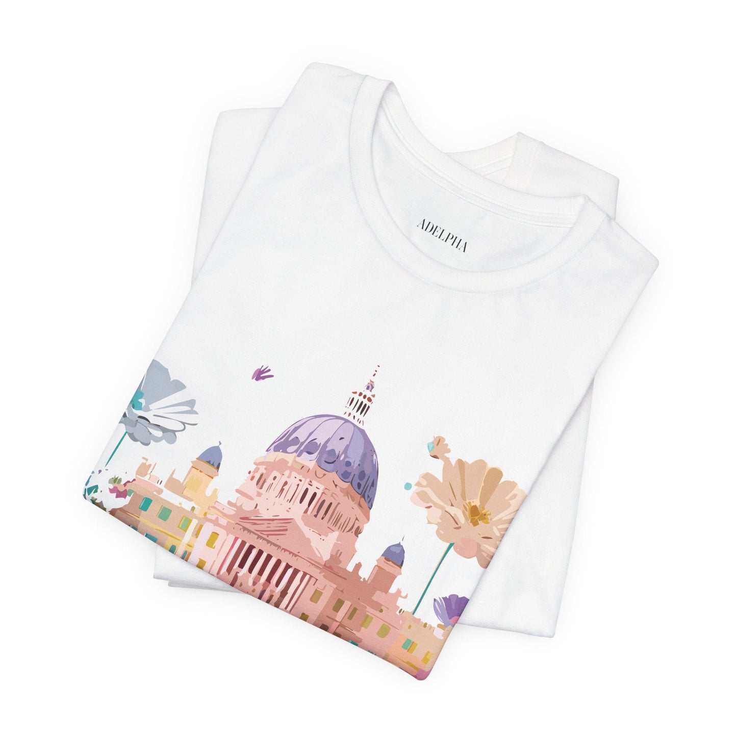 Madrid Tourist Shirt Unisex Graphic Tee With Vintage Adelpha Art Design Short Sleeve