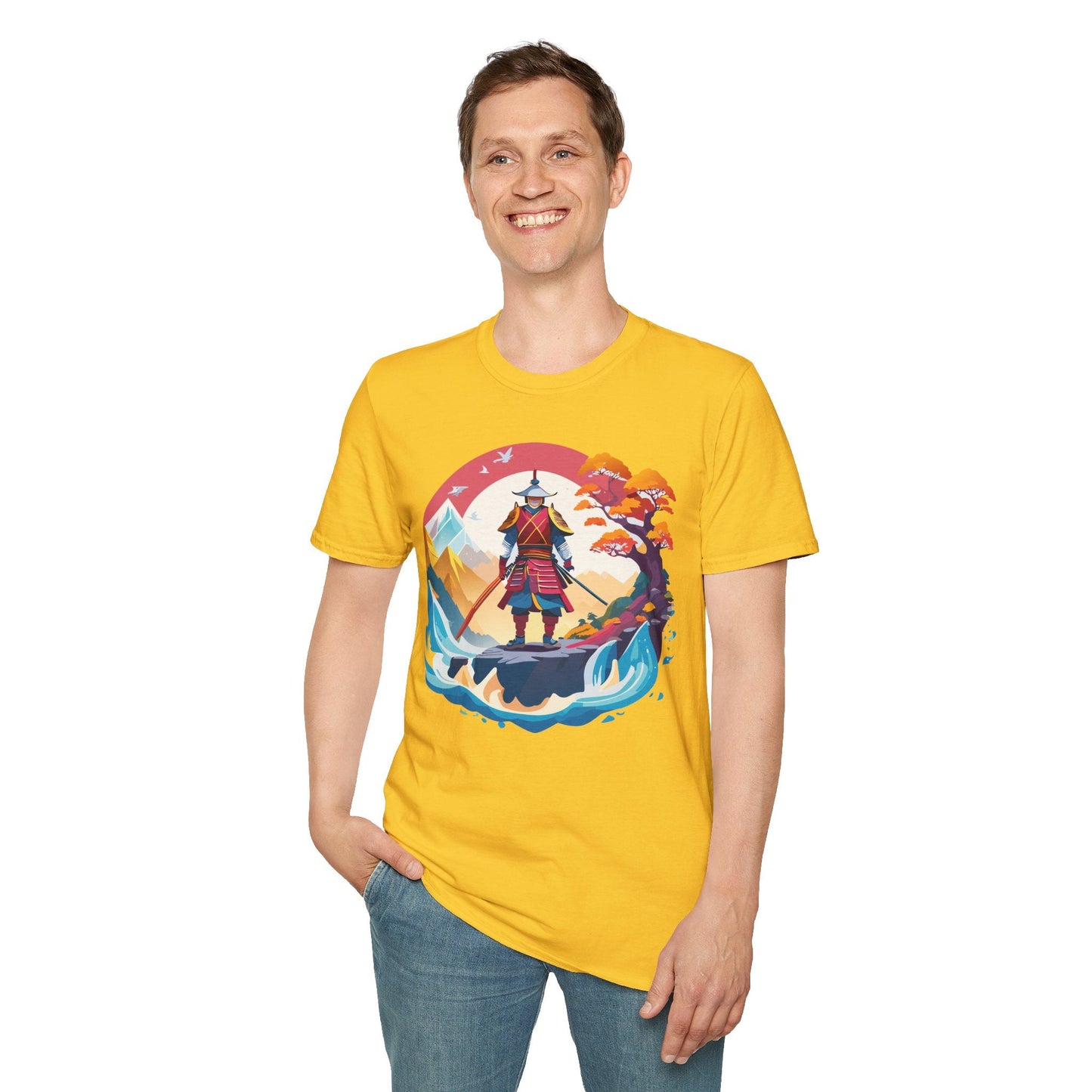 Samurai Shirt Gildan Softstyle 64000 Ring Spun Cotton Unisex Tee For Everyday Comfort