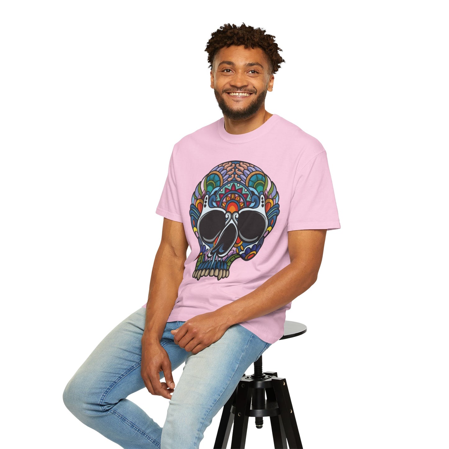 Unisex Cotton Tee Shirt with Skull