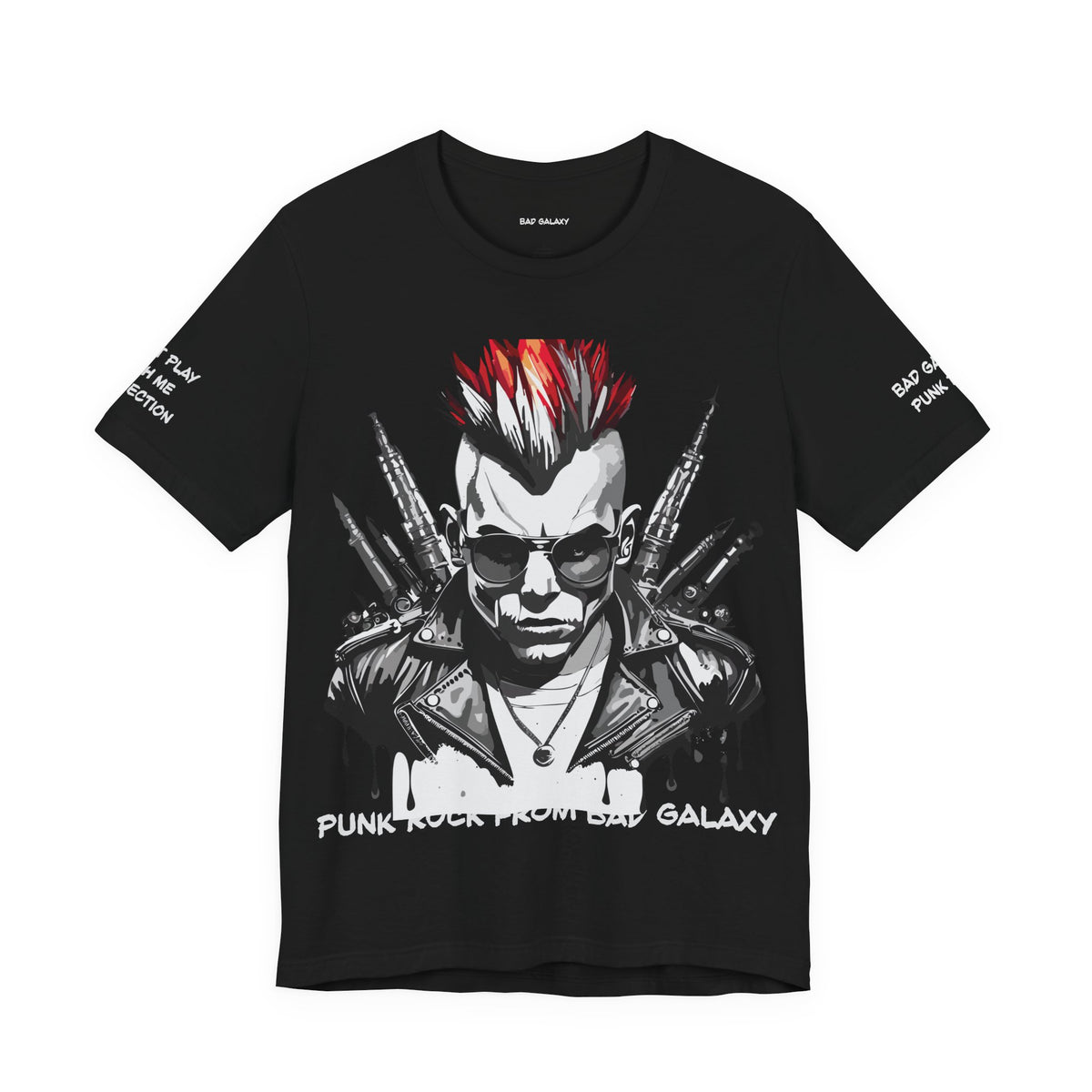 Punk Rock Graphic Unisex Cotton Bella+Canvas Tee with Art Design b27