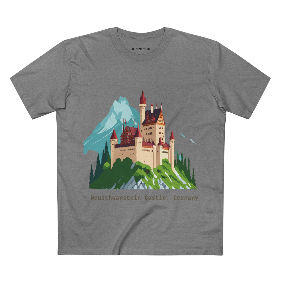 Neuschwanstein Castle Illustration T-Shirt | Germany Travel Tee
