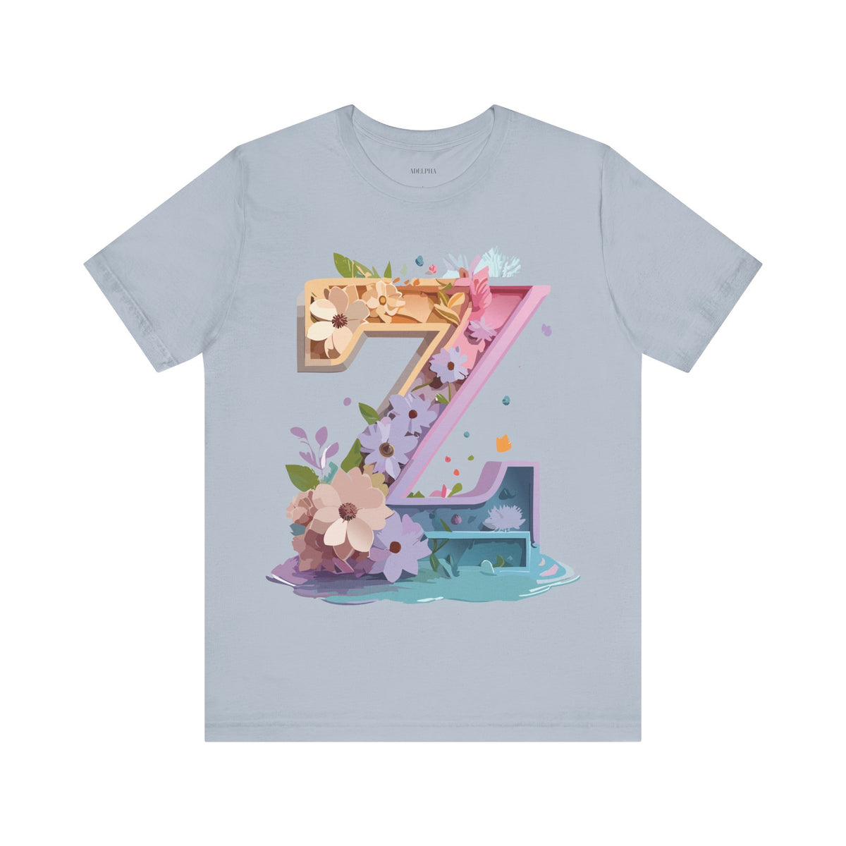 Letter Z Graphic Unisex Cotton Bella+Canvas Tee with Art Letter Design