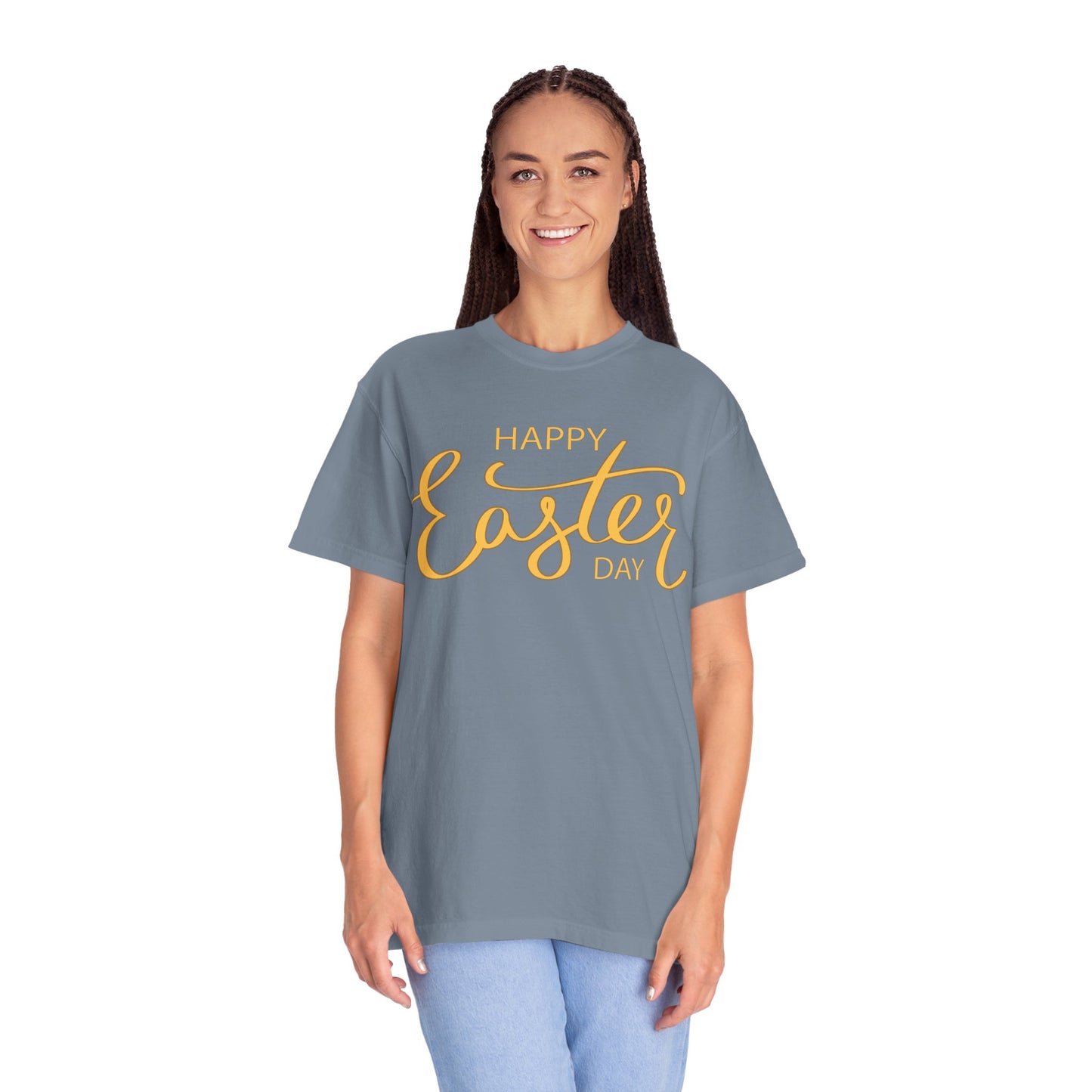 Happy Easter Day T-Shirt, Tee Shirt with Easter Signature, T Shirt with Easter Prints, Tee Shirt with Easter Design