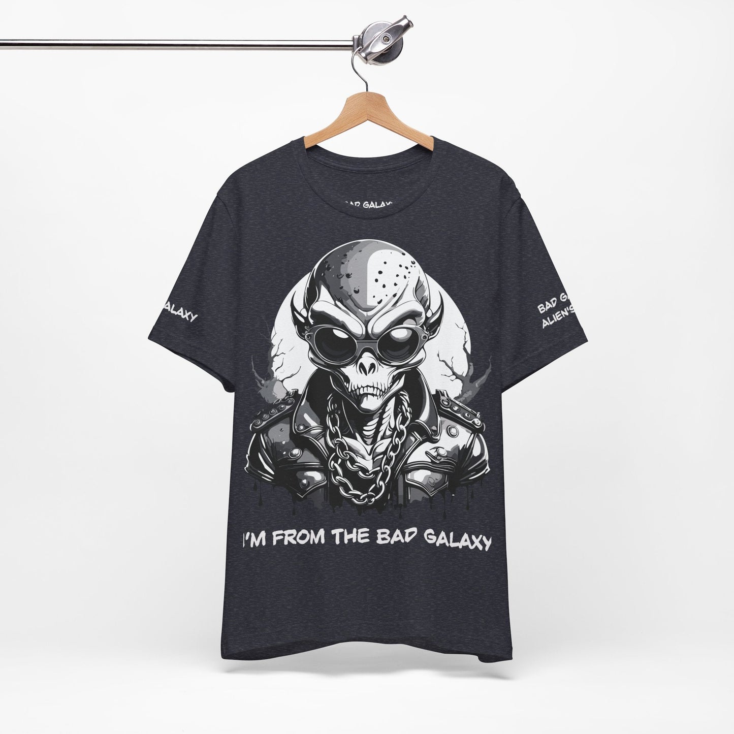 Alien Tee Shirt From Bad Galaxy 100 Percent Cotton Made to Order Eco Friendly Non Toxic Inks