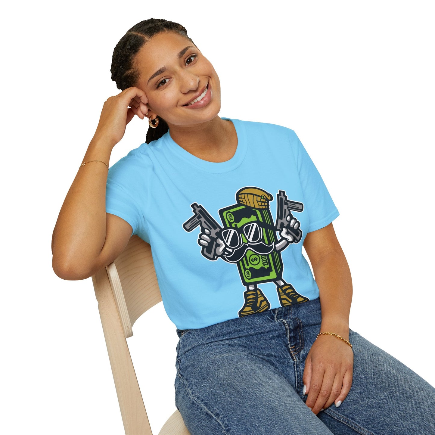 Cartoon T Shirt Animation Tee Funny Graphic Unisex Gildan Softstyle 64000 Cotton