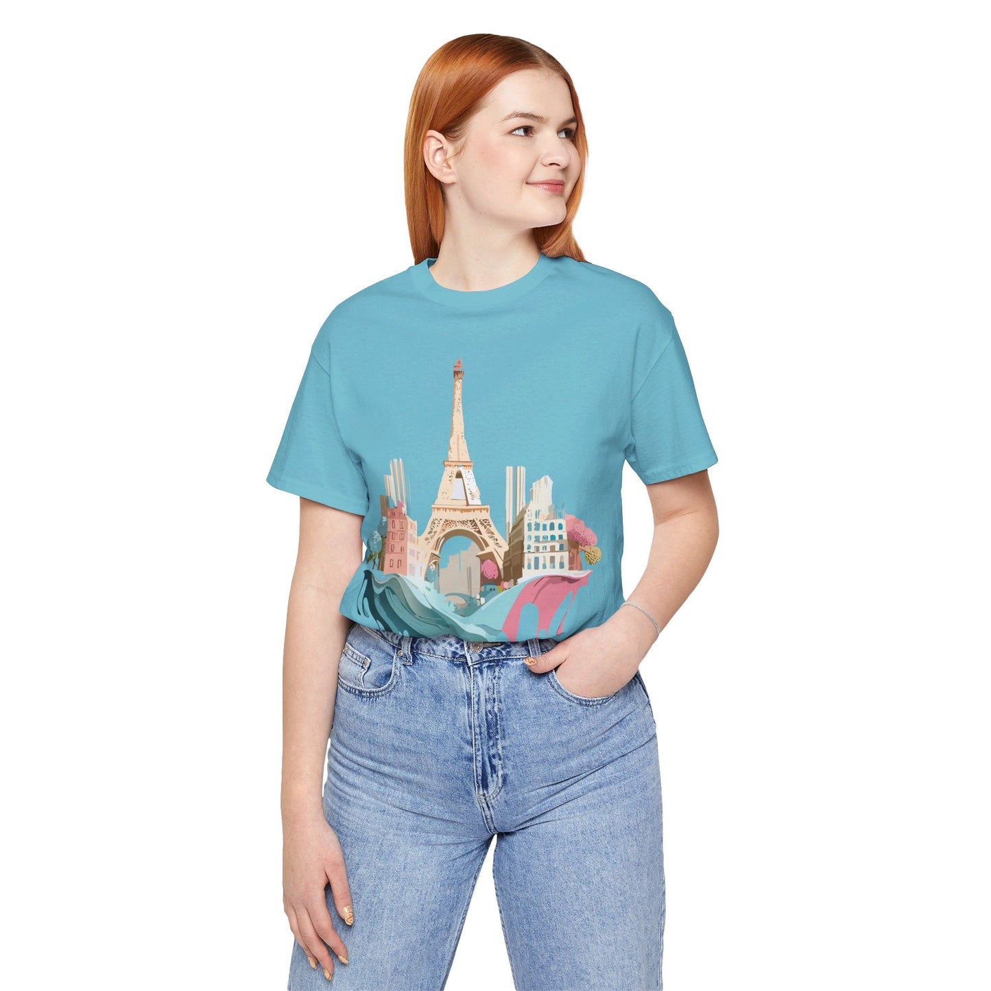 Paris Tourist Shirt Unisex Graphic Tee With Vintage Inspired Artwork Adelpha Art Design