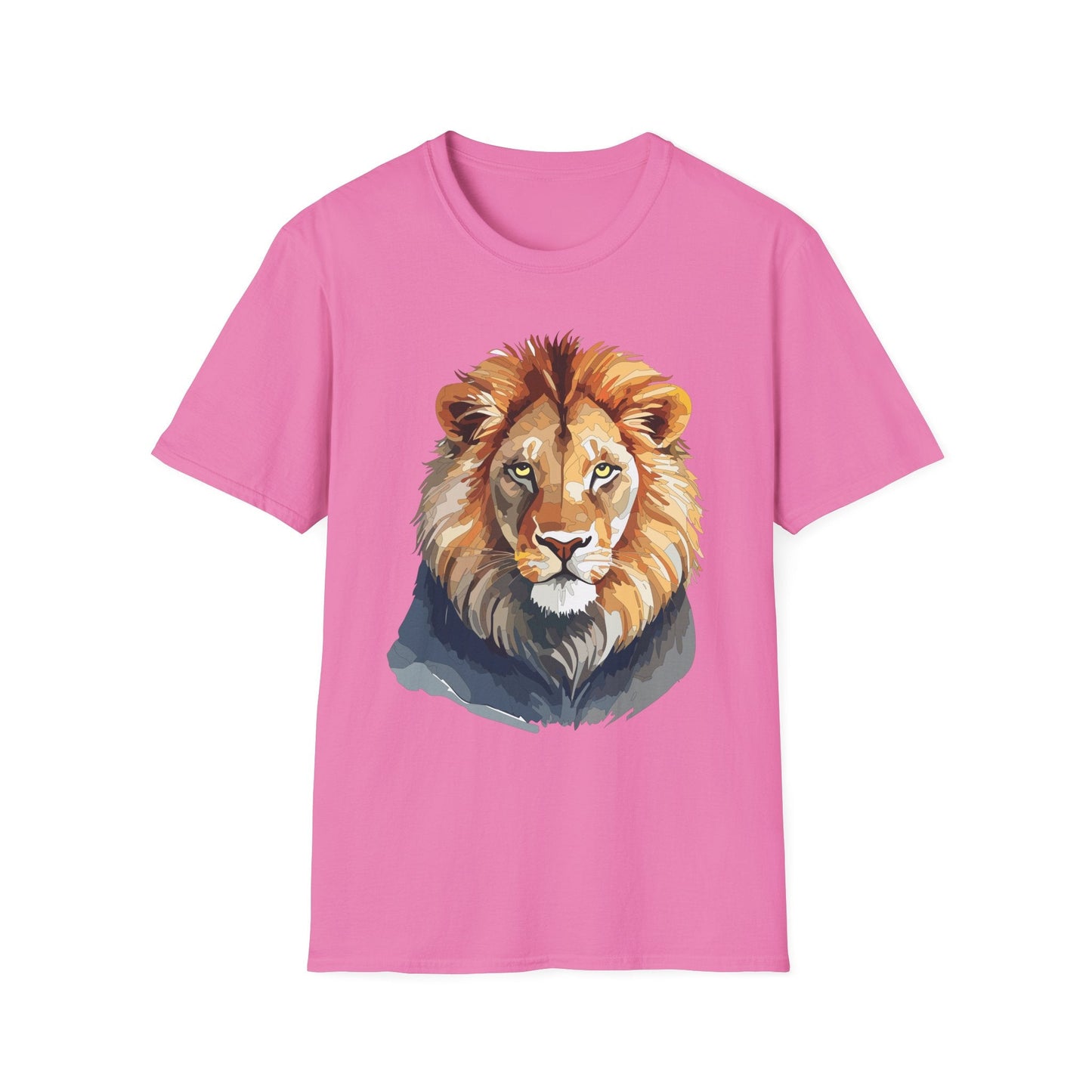 Lion Shirt Unisex Animal Tee Gildan Softstyle 64000 100 Percent Ring Spun Cotton