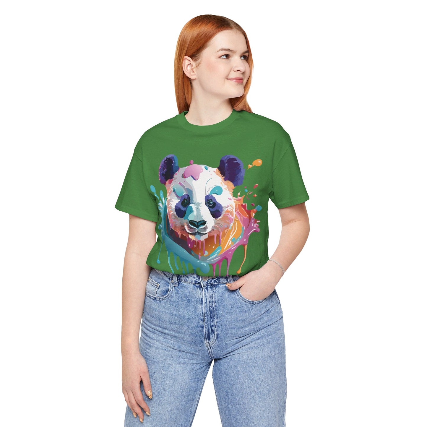 Panda Graphic Unisex 100 Cotton Vintage Art with Animal T-Shirt 12