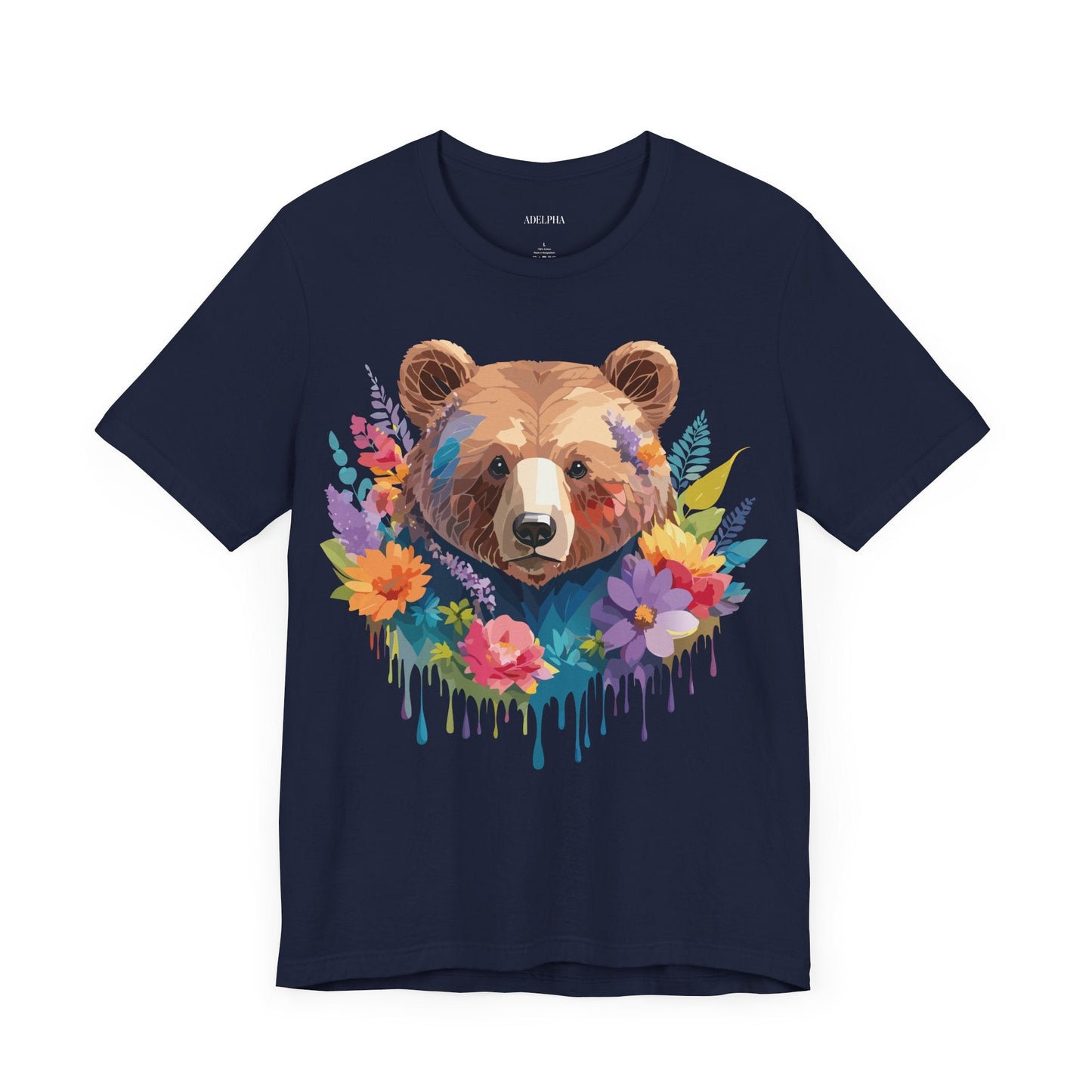 Bear Graphic Unisex 100 Cotton Short Sleeve Art Design Vintage T-Shirt 3