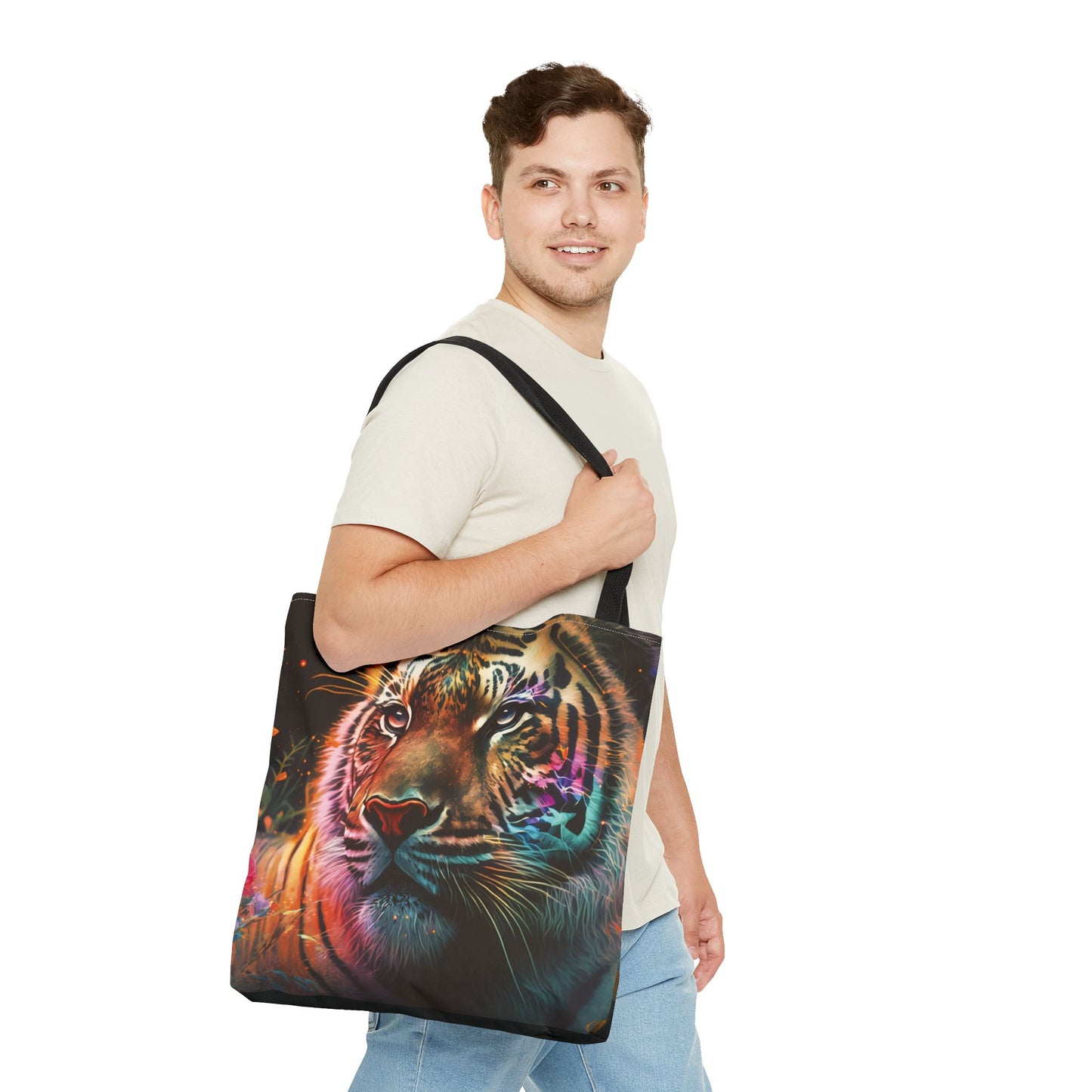Bolsa de lona con estampados de animales