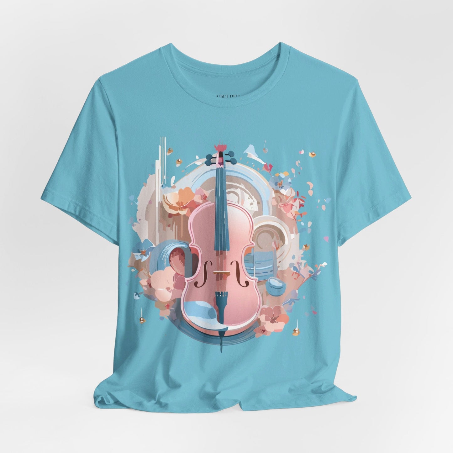 Music Graphic Unisex 100 Cotton Vintage Art with Musical Elements Tee 14