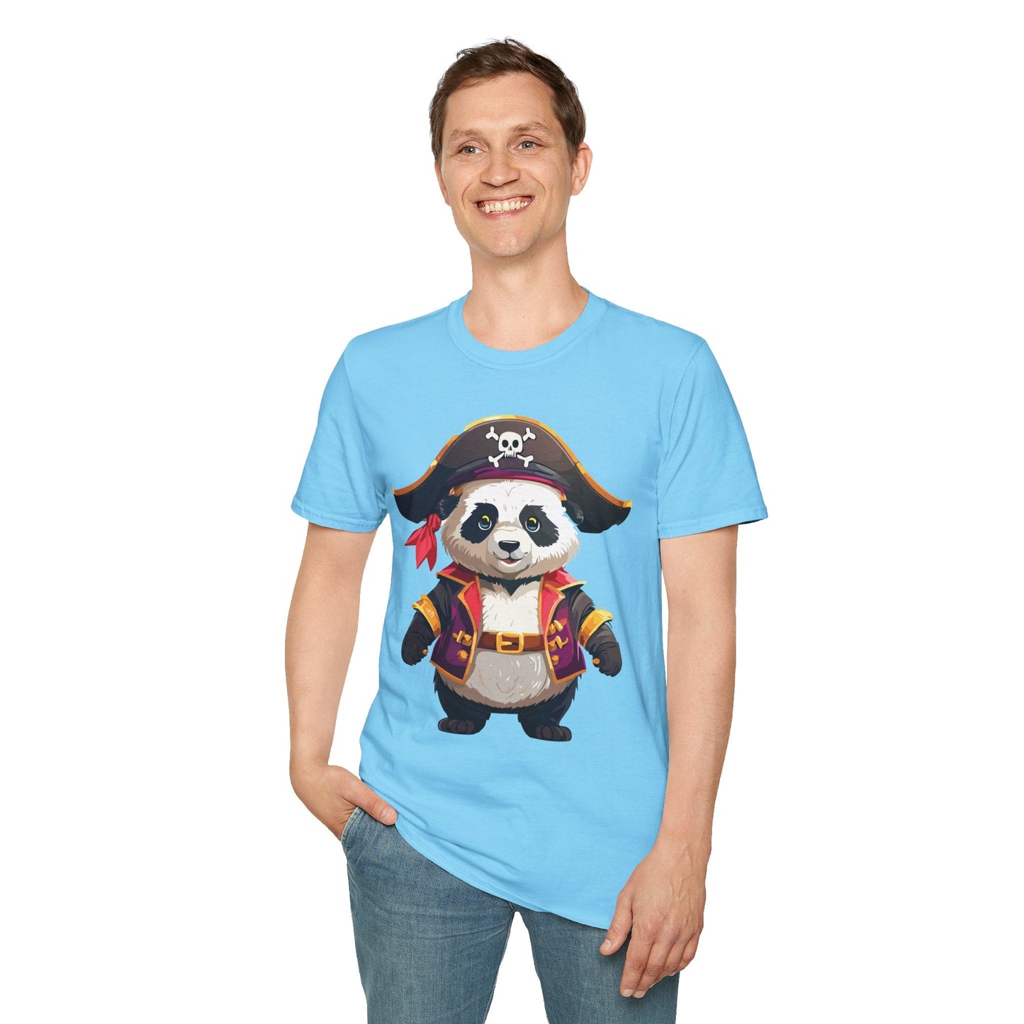 Panda Shirt Unisex Panda Tee Softstyle 64000 Gildan 100 Percent Cotton Animal Tee