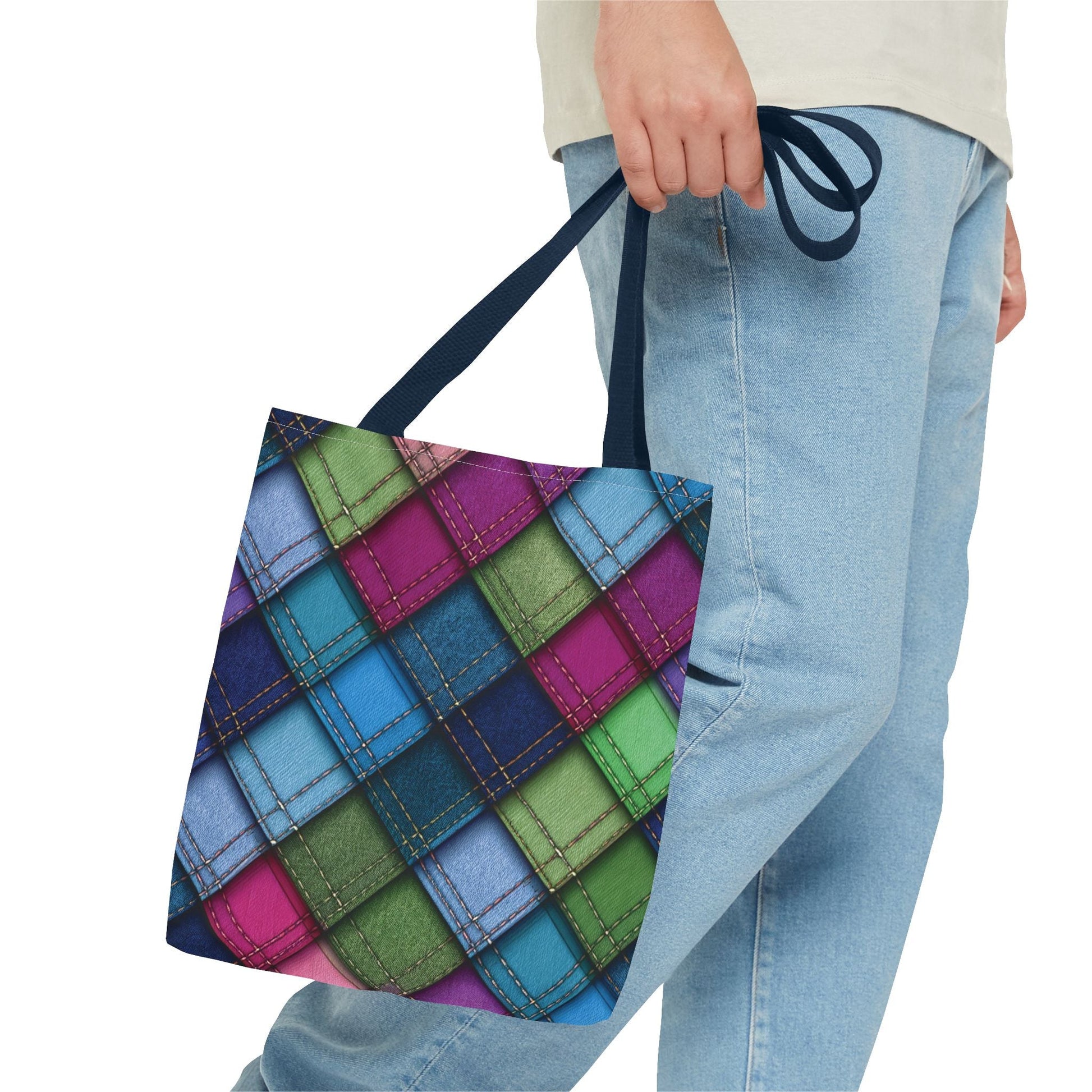 Denim Canvas Bag, Tote Bag Denim Printify