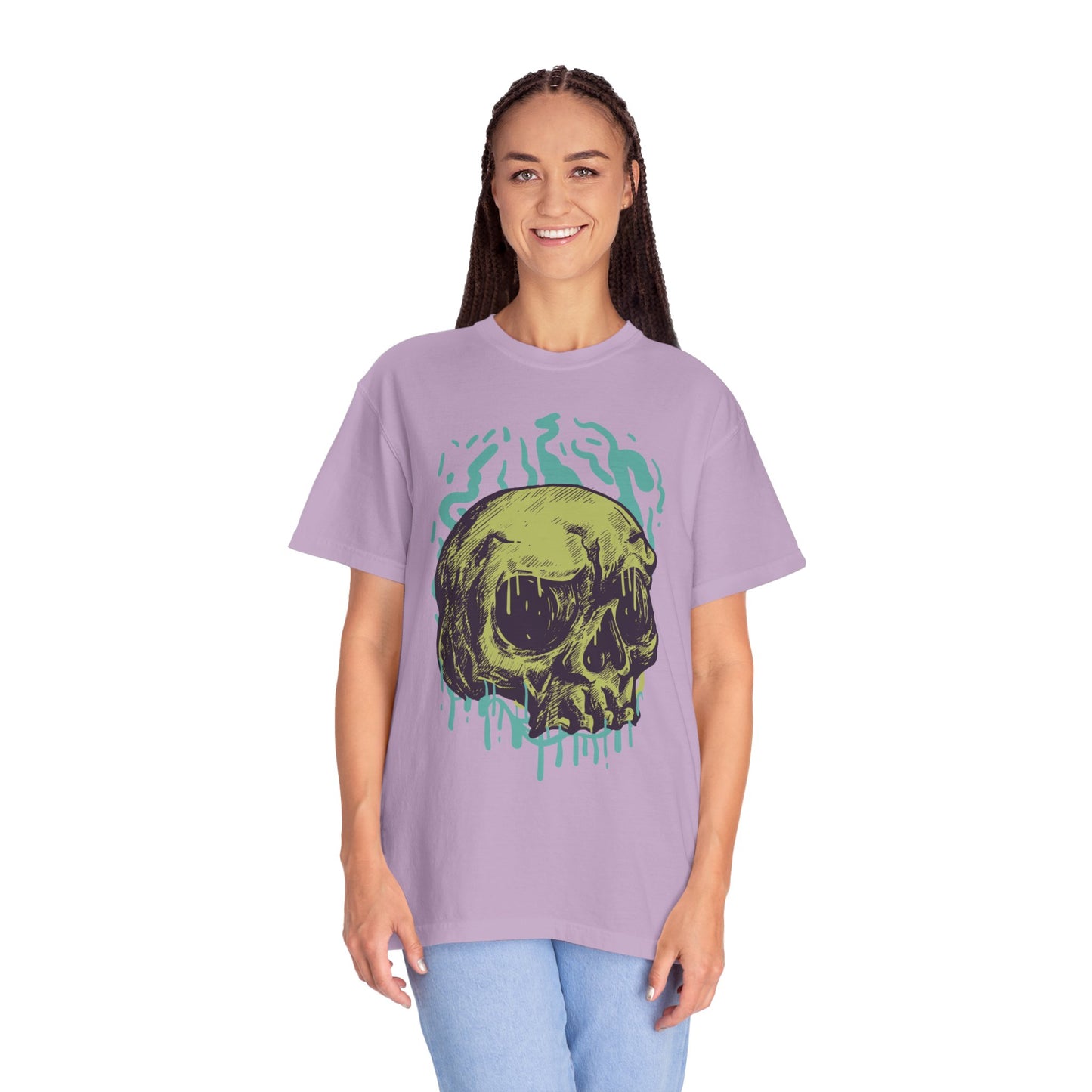 Tee-shirt unisexe en coton avec tête de mort 