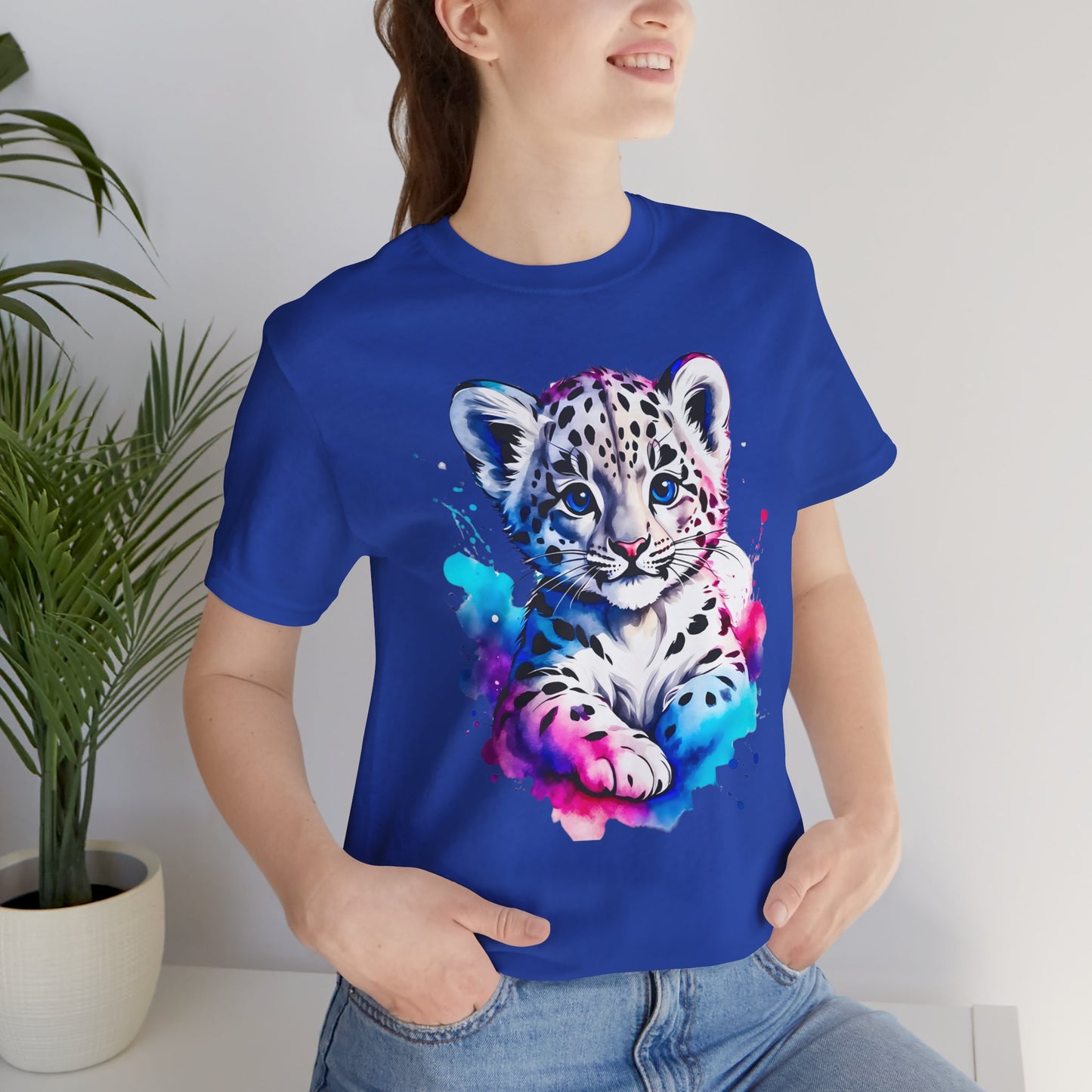 Baby Leopard Shirt, Cute Leopard Tee Shirt, Animal T-Shirt, Gepard Top, Animal Tees, Art Design T-Shirt, Graphic Tee