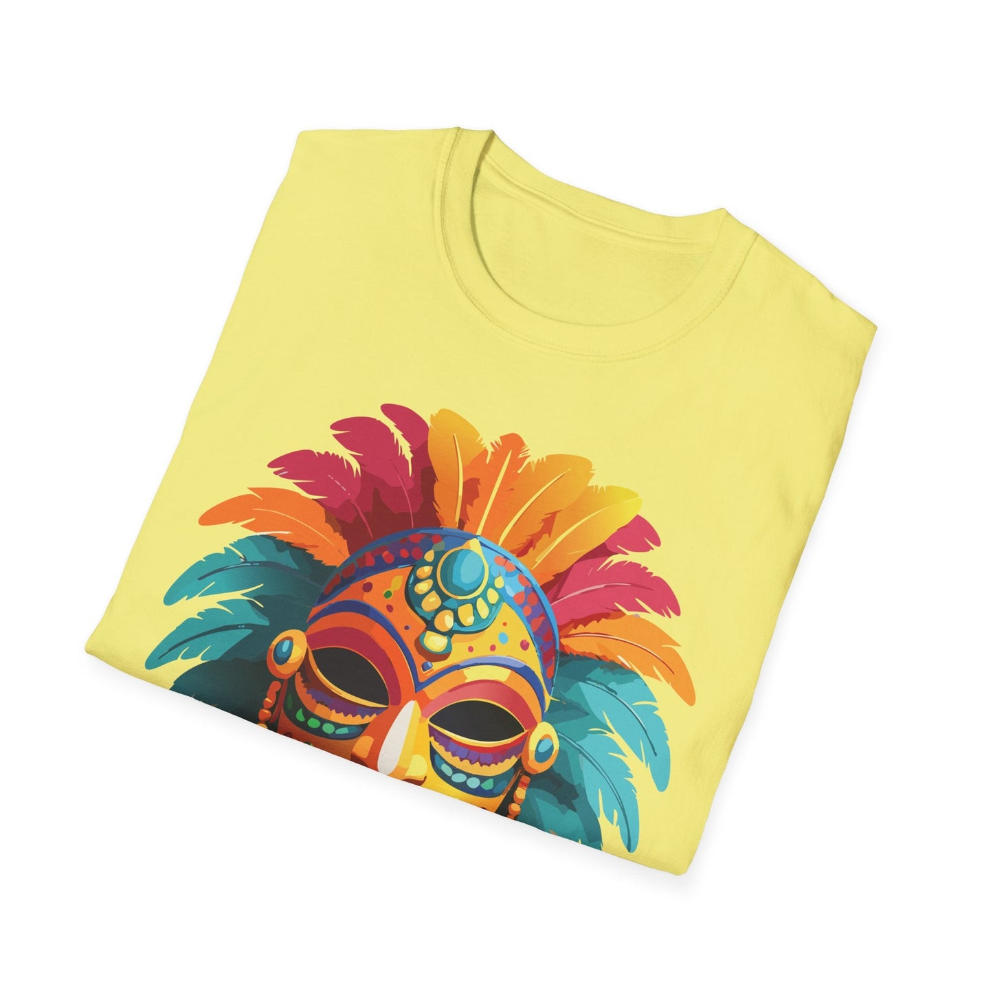 Mask Tee Shirt Unisex Softstyle Gildan 64000 100 Percent Ring Spun Cotton Masquerade Tee