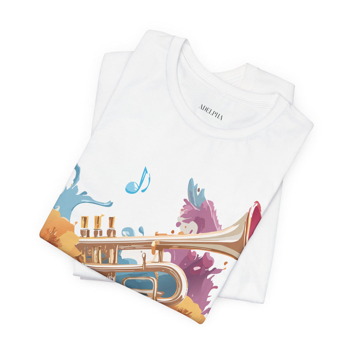 Music Graphic Unisex Cotton Bella+Canvas Tee with Art Design m153