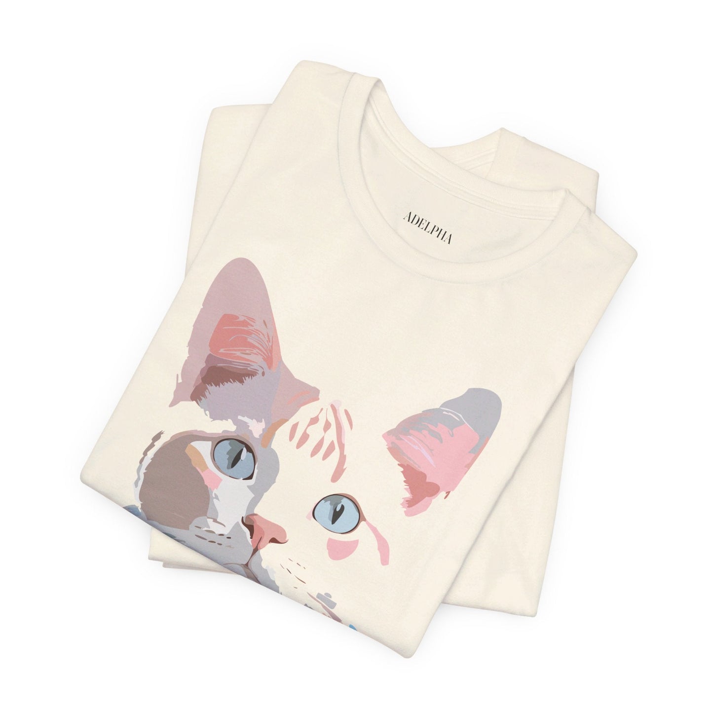 Adelpha Cat Graphic T Shirt Unisex Short Sleeve Vintage Artwork Tee