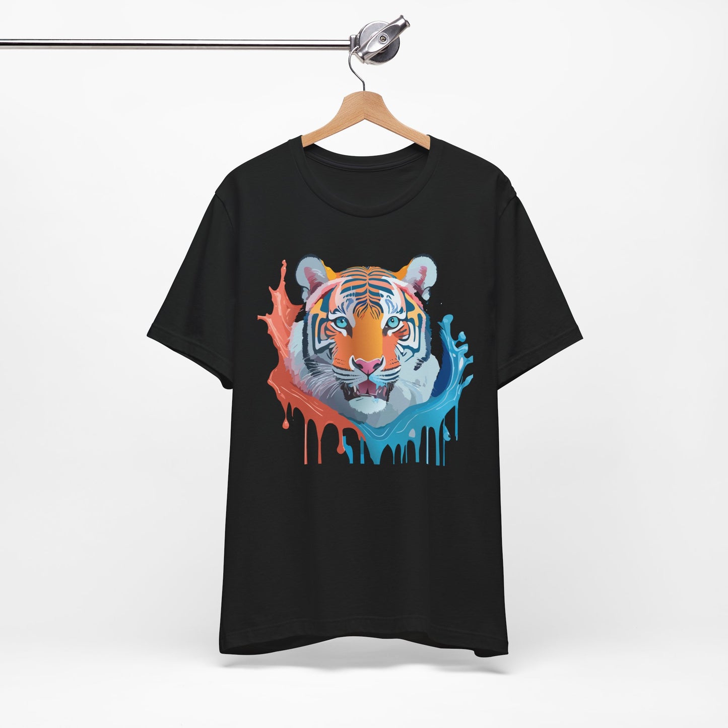 Unisex Tiger Tee, Animal Shirt, Tee Shirt with Tiger, Art T-Shirt, Animal Tees, Big Cat Shirt, Art Design T-Shirt 5