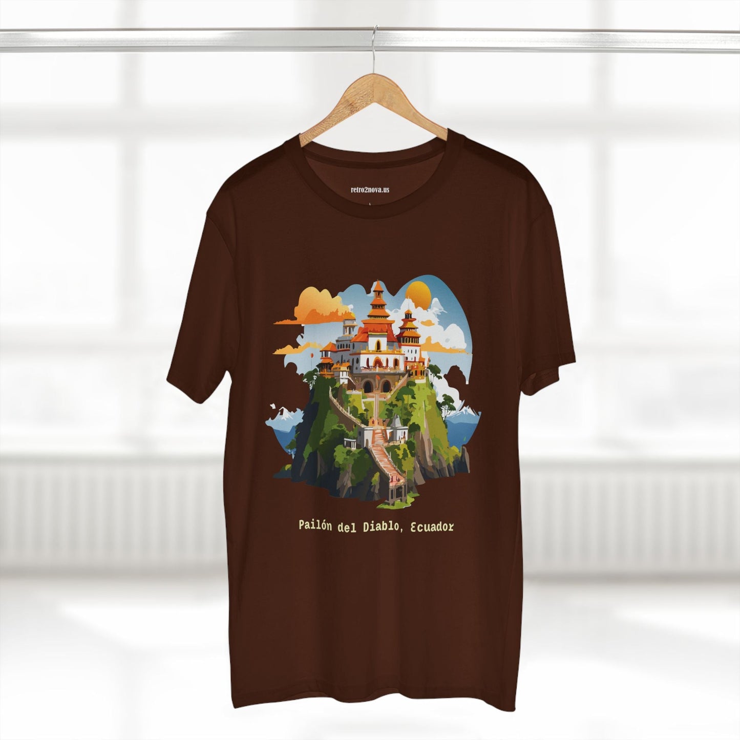 Travel Shirt Unisex Premium Cotton Tee With Original Art Design From Retro2Nova Ecuador Inspired
