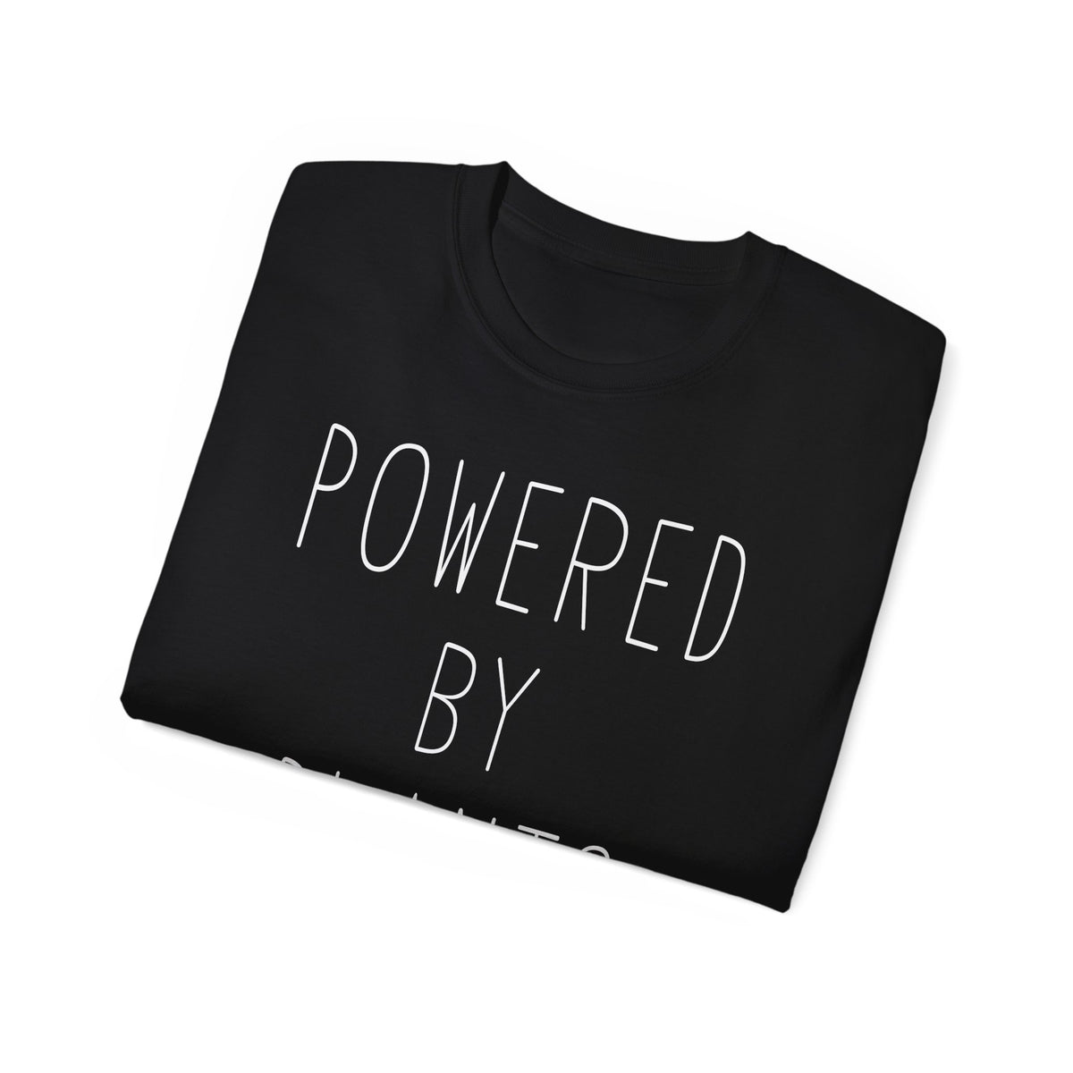 Powered By Plants T-Shirt | Vegan Plant-Based Tee, Leaf Graphic