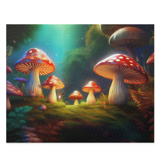 Mushrooms Puzzle 500-Chipboard Pieces in Box | Kids Puzzles Size: 16" x 20",  Ages 9+ and Family pn24