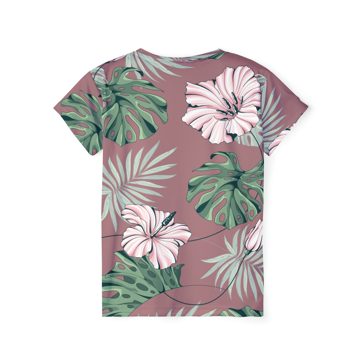 Camiseta de poliéster con estampados florales