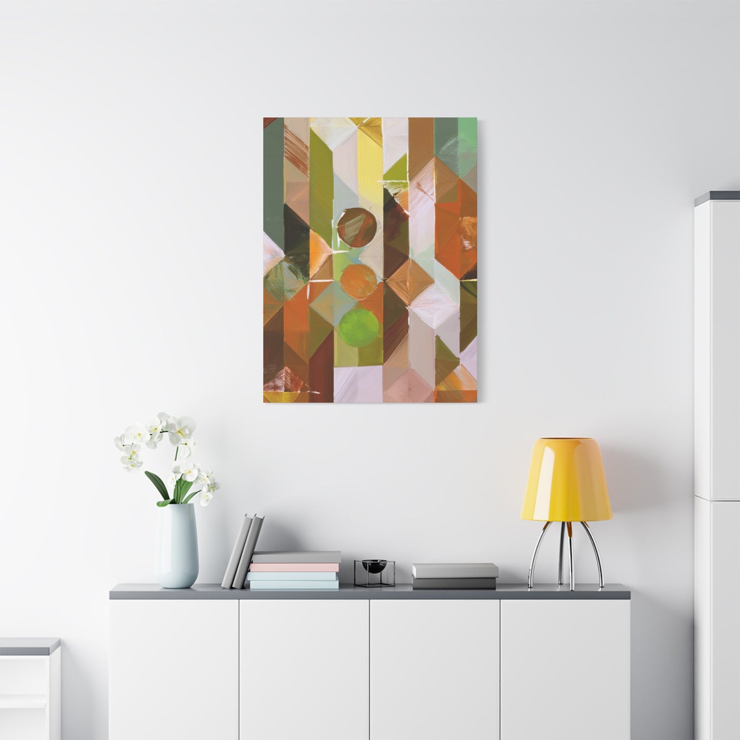 Abstract Geometric Painting Print Canvas 20x24,20x30,24x30 24x32,24x36,30x40 32x48,36x48,40x60 Pine-Wood Inner Frame ABS-56