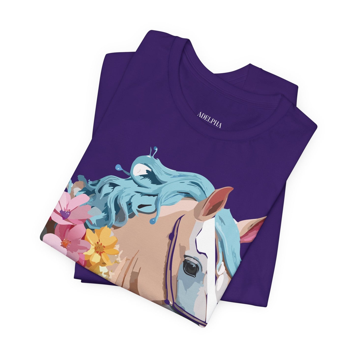 Unisex Horse Graphic Tee From Adelpha Vintage Inspired Art Shirt Short Sleeve Jersey