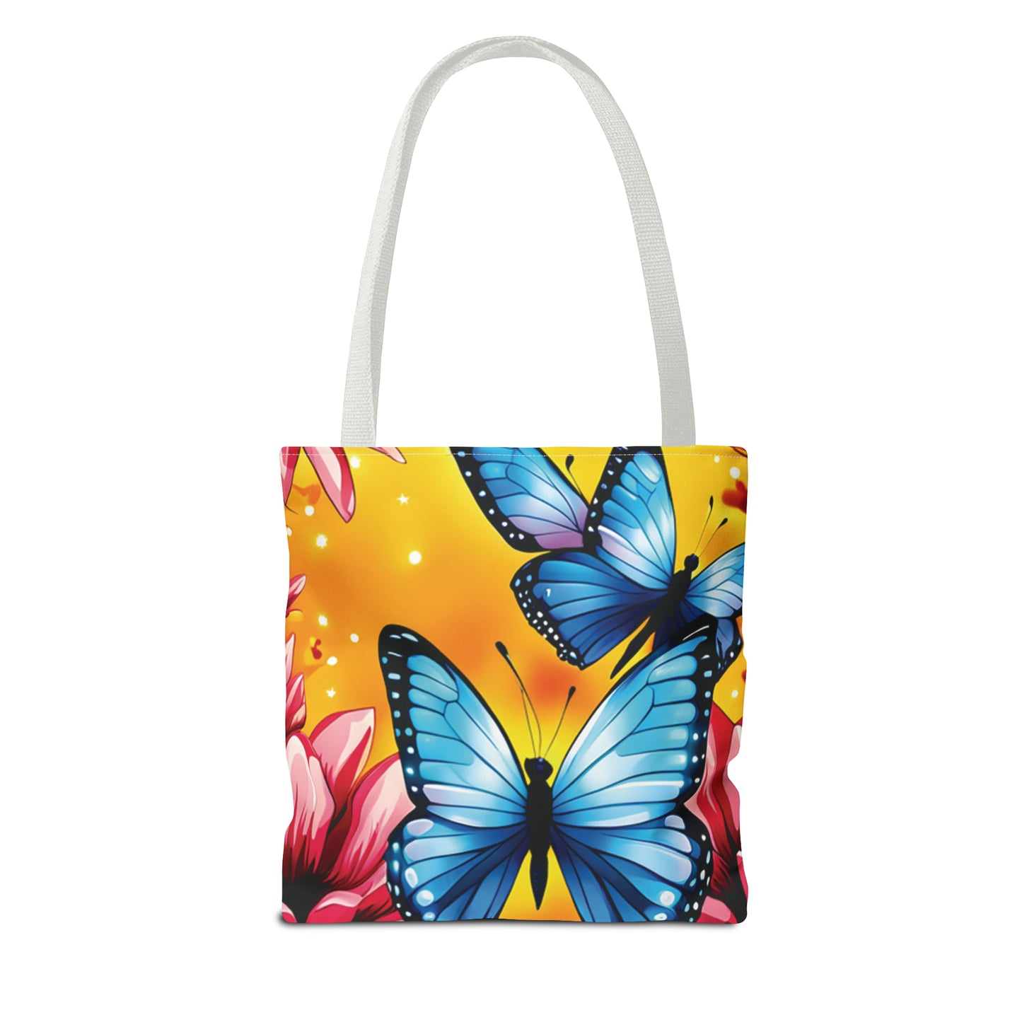 Bolsa de lona con estampado de mariposas 