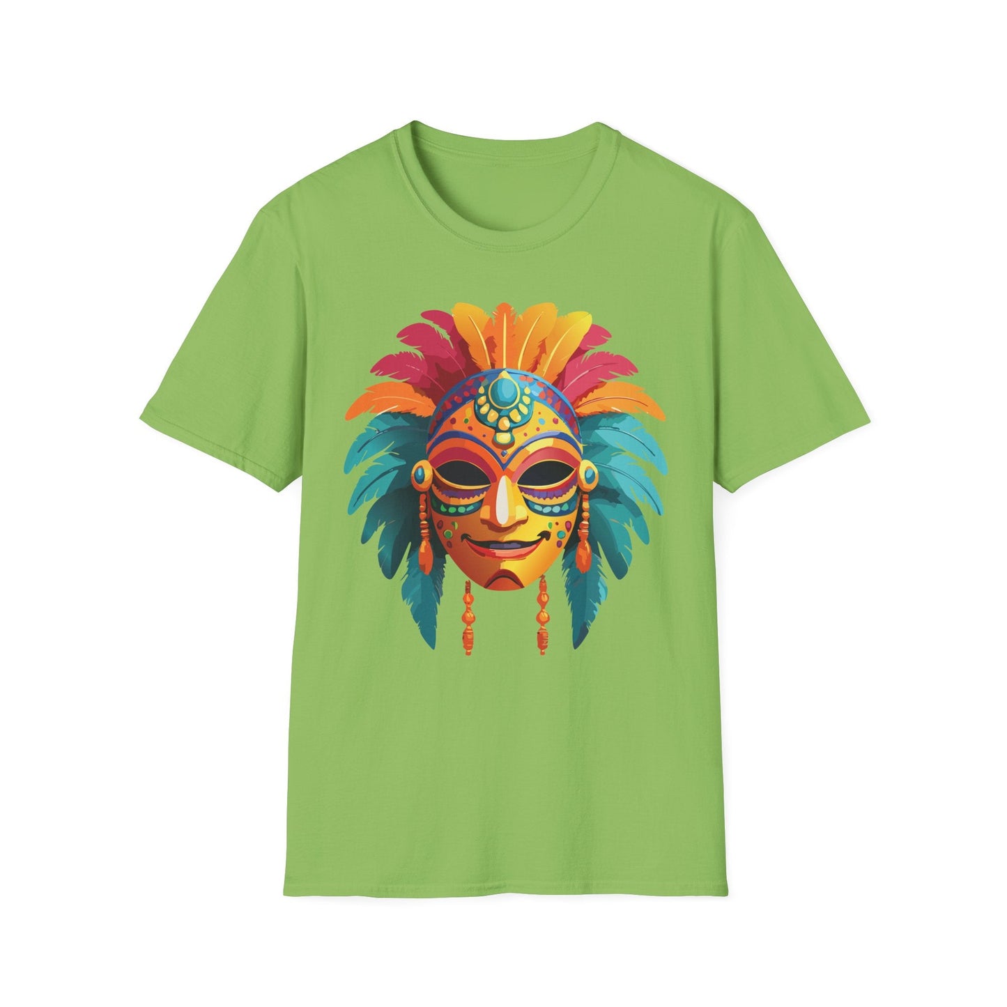 Mask Tee Shirt Unisex Softstyle Gildan 64000 100 Percent Ring Spun Cotton Masquerade Tee