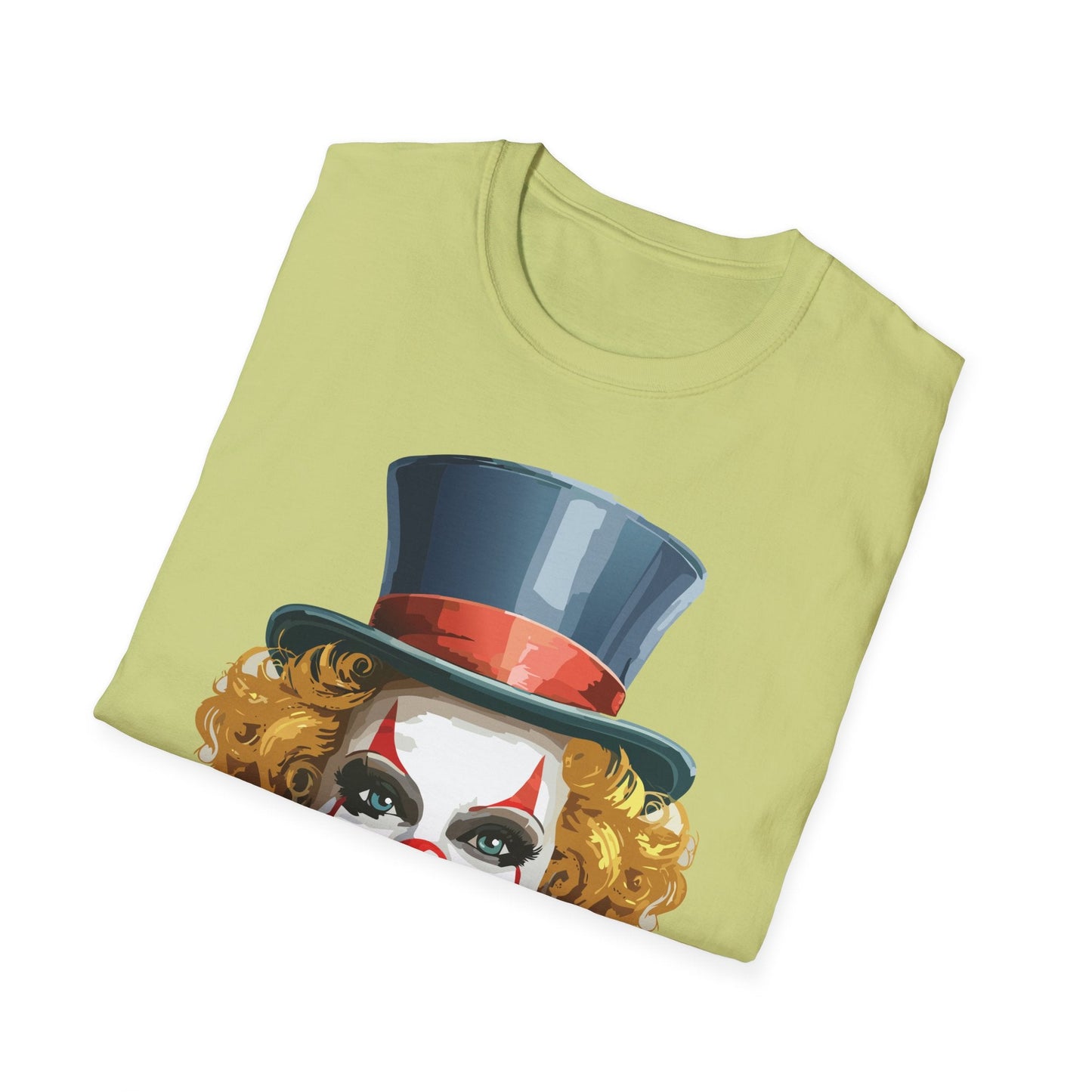Clown Shirt T Shirt With Clown Funny Man Circus Shirt Scary Man Tee Unisex Gildan Softstyle 64000
