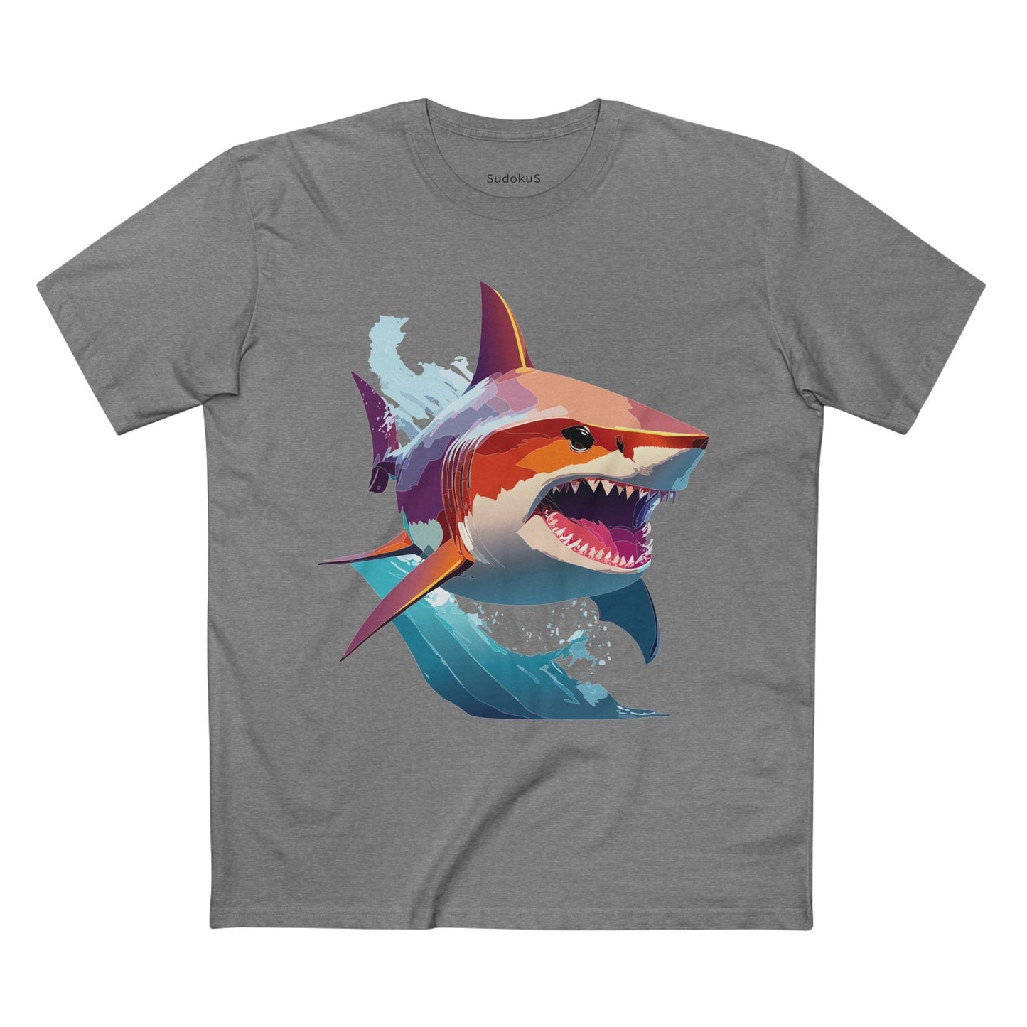 Shark Graphic Unisex 100 Cotton Staple Tee with Animal Design Artwork 10
