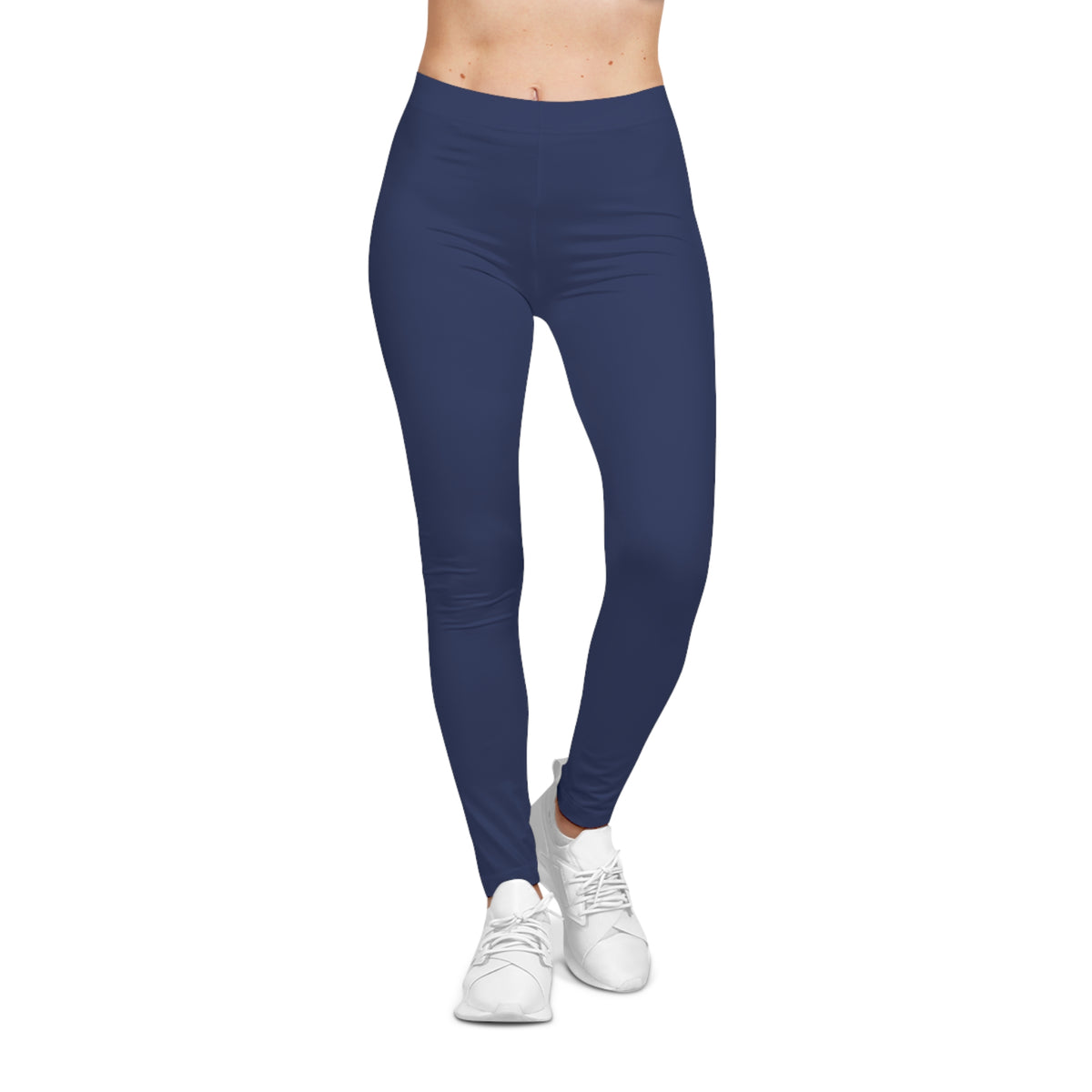 Twilight Indigo Blue Color Women's Poly-Span Casual Leggings XS-2XL