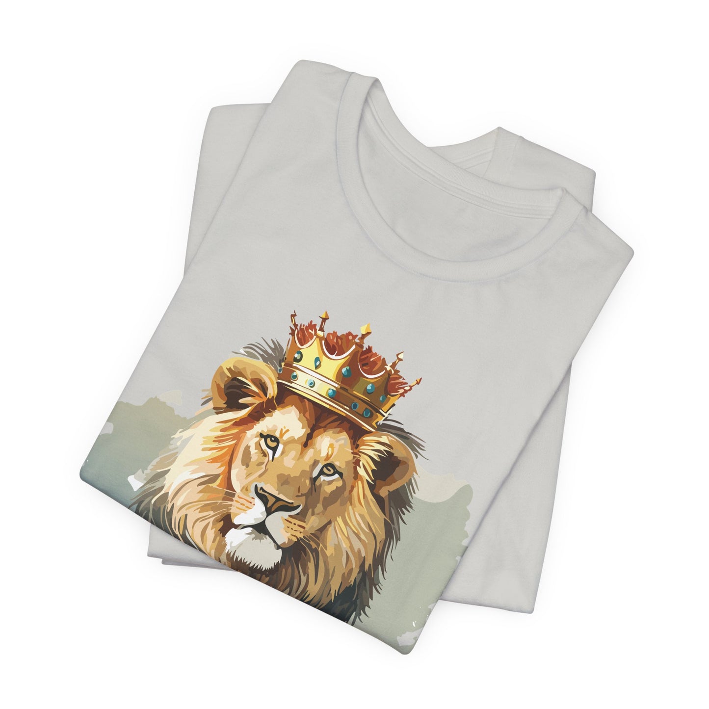 Majestic Lion Crown T-shirt, Animal Shirt, Lion Tee, Unisex Top, Birthday Gift, Shirt with Animal design