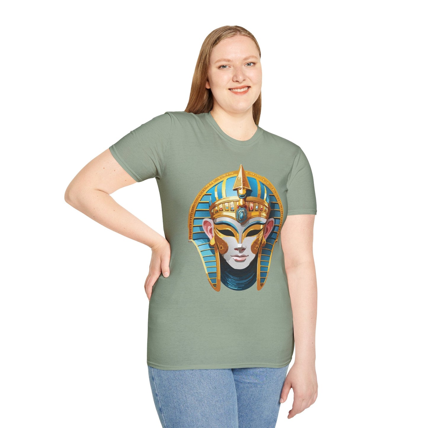 Mask Design Tee Shirt For Unisex Comfort Gildan Softstyle 64000 Ring Spun Cotton