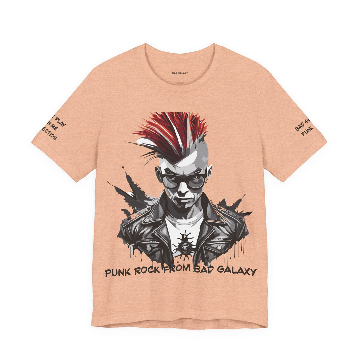 Punk Rock Graphic Unisex Cotton Bella+Canvas Tee with Art Design b35