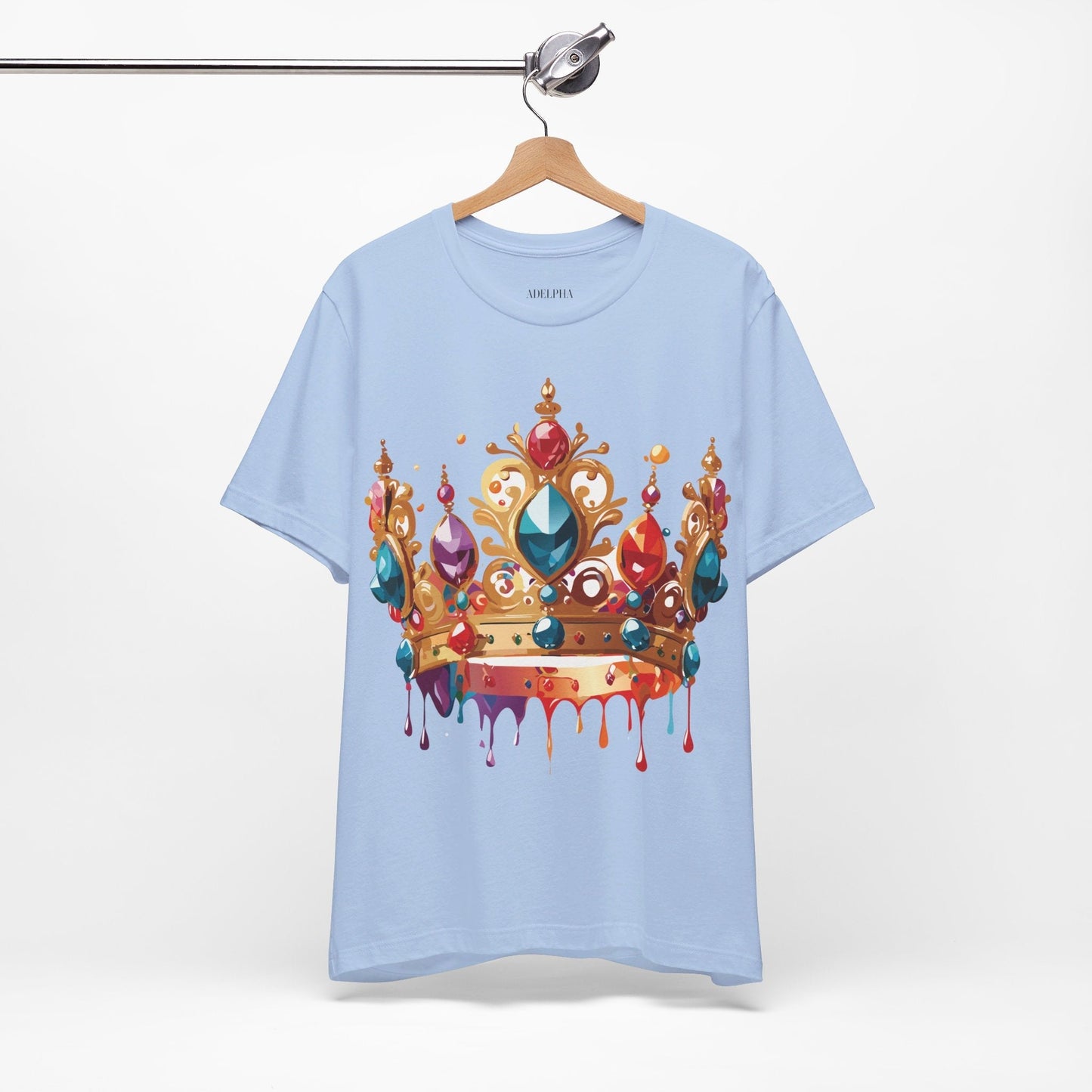 Adelpha Vintage Inspired Graphic Tee Crown Shirt Unisex Short Sleeve Art Design Edition