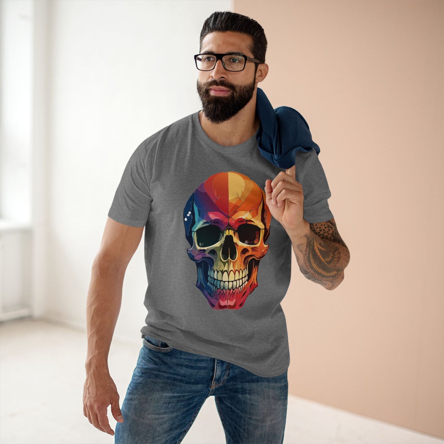 Skull Shirt Unisex Premium Cotton Tee With Original Skull Art From Retro2Nova Art Collection
