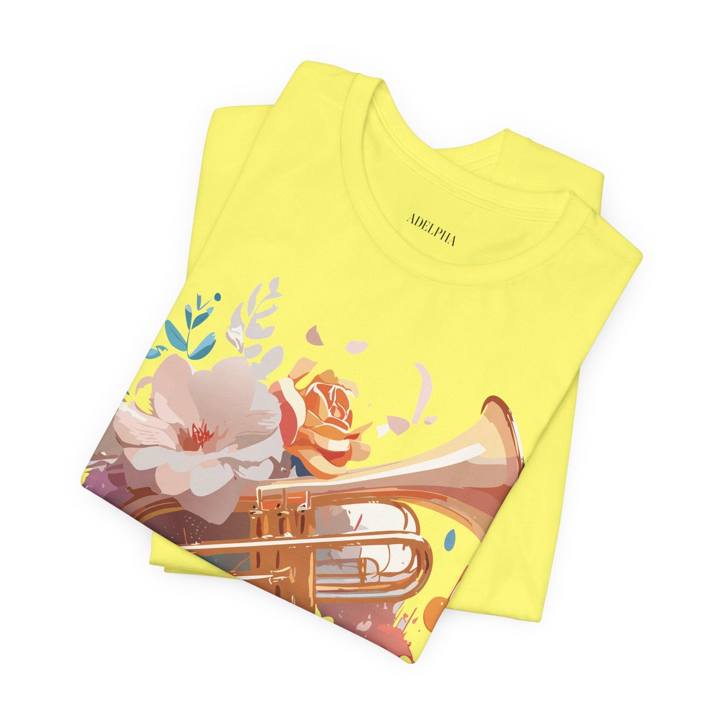 Music Graphic Unisex 100 Cotton Vintage Art with Musical Elements Tee 138