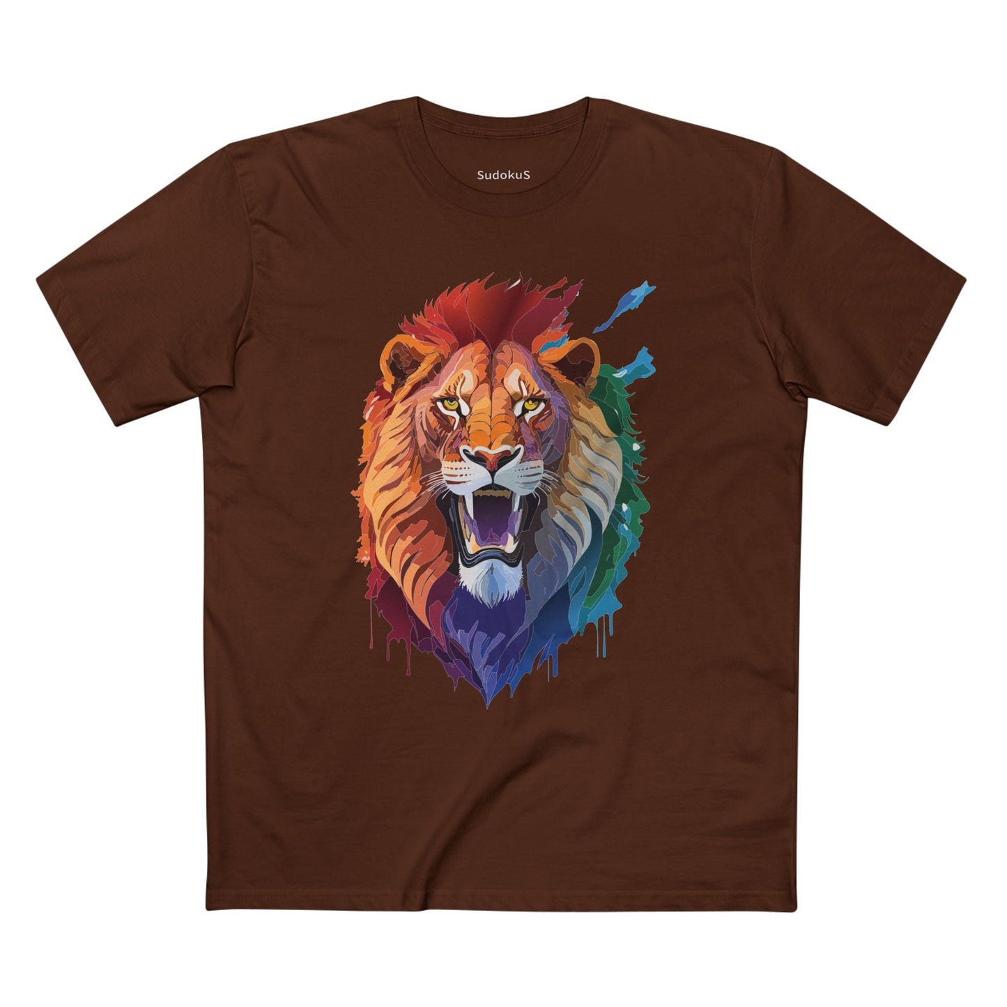 Lion Graphic Unisex 100 Cotton Staple Tee with Animal Design Artwork 29
