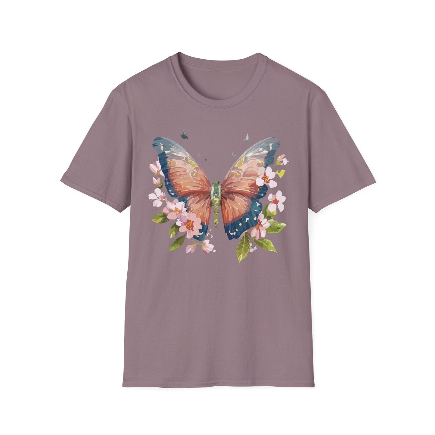 Unisex Monarch Butterfly T Shirt Softstyle 64000 Gildan Ring Spun Cotton Tee Lightweight Comfort