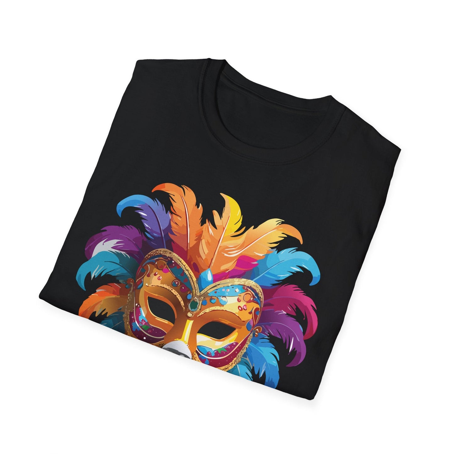 Mask Tee Shirt Unisex Masquerade Design Art Graphic Gildan Softstyle 64000 Cotton Tee
