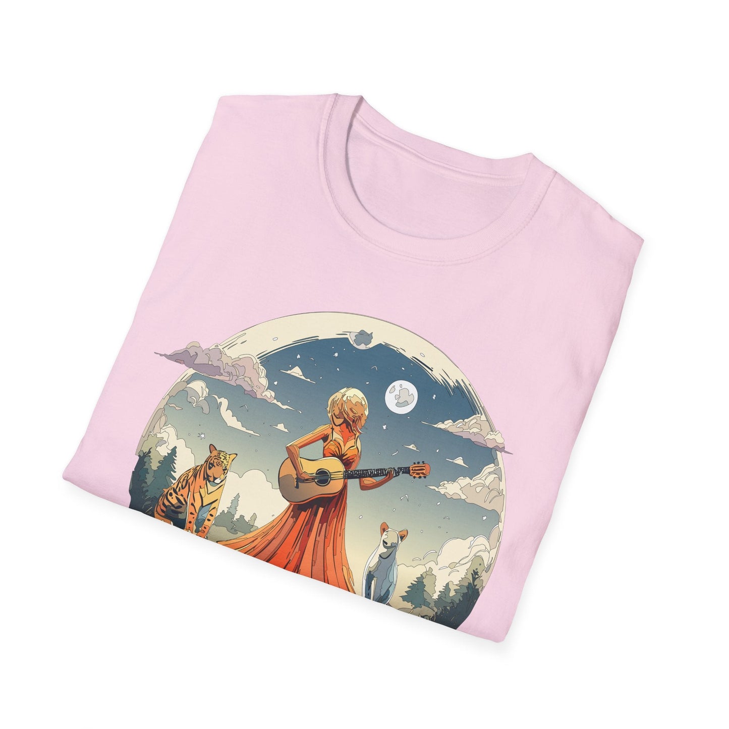 Womens Graphic T Shirt Art Design Tee Ladies Unisex Softstyle Cotton Tee Gildan 64000 Comfort