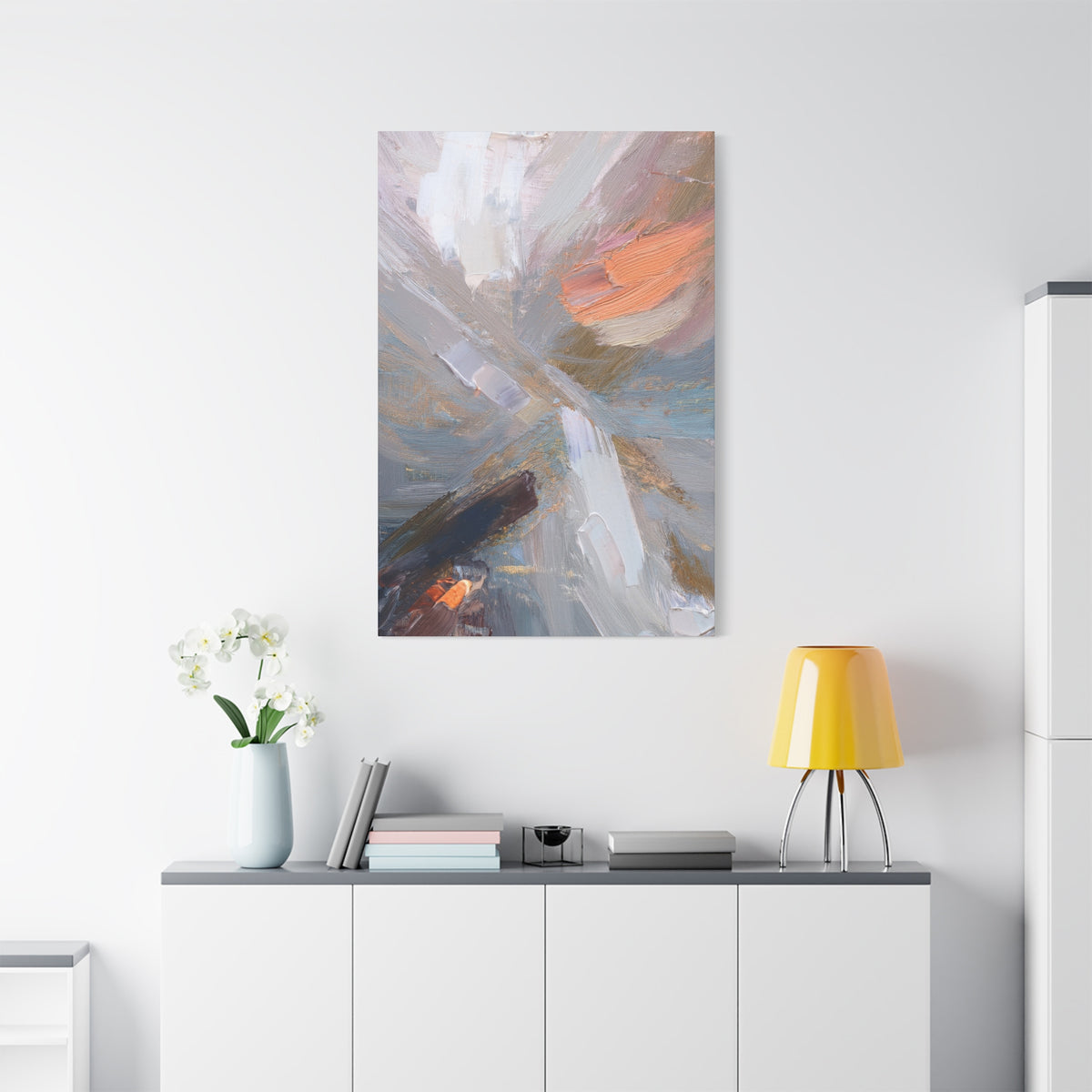 Abstract Pastel Painting Print Canvas 20x24,20x30,24x30 24x32,24x36,30x40 32x48,36x48,40x60 Pine-Wood Inner Frame ABS-89