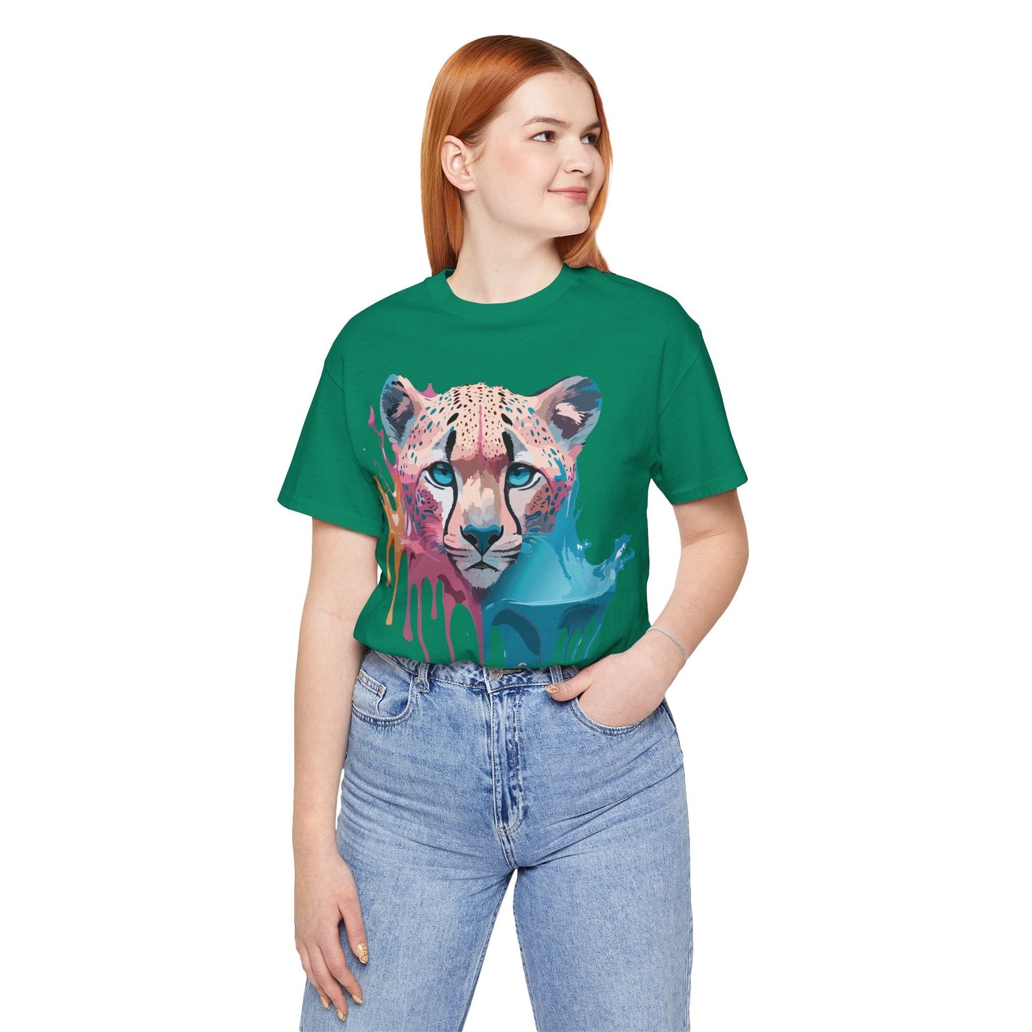 Cheetah Graphic Unisex 100 Cotton Artwork Tee 12