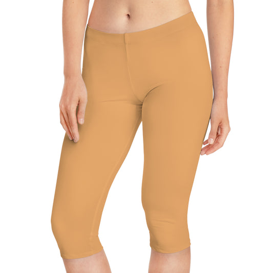 Orange Color Capri Leggings, Orange Capri Leggings 4