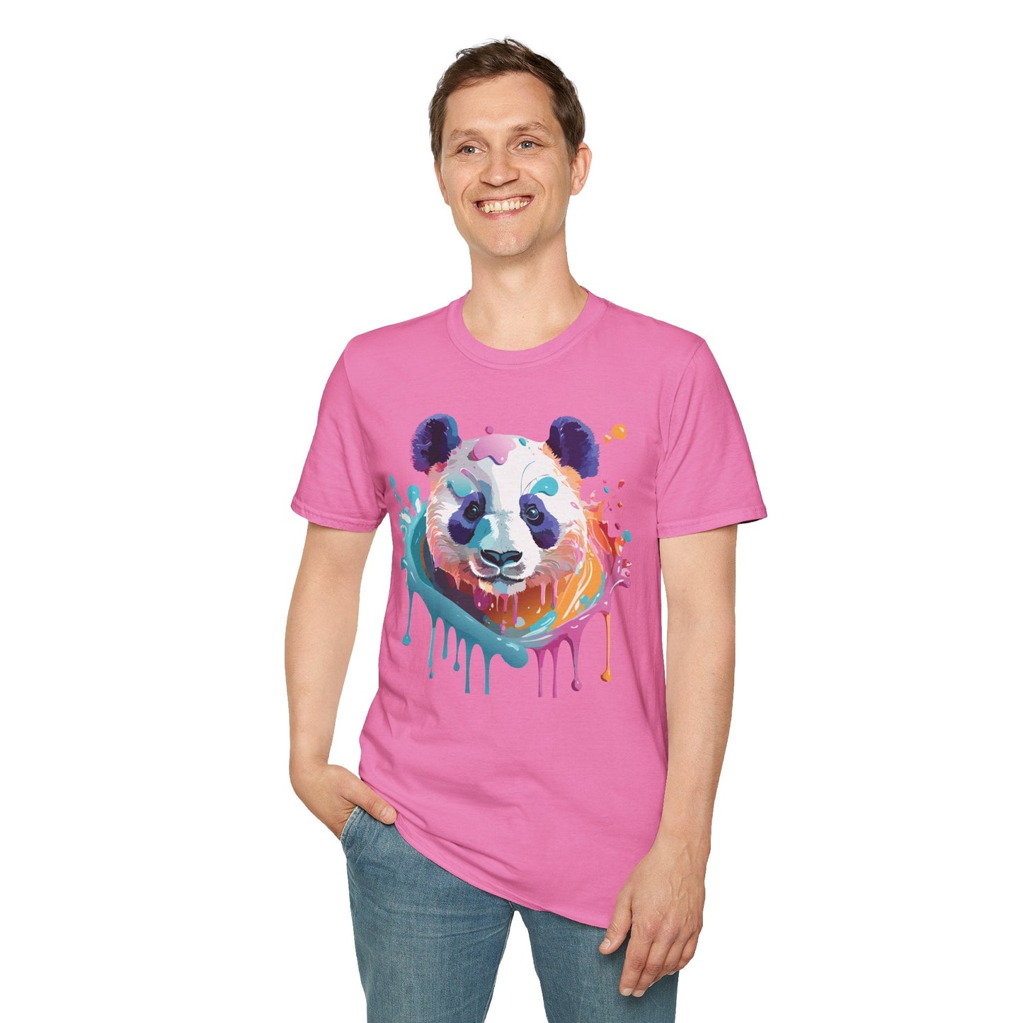 Panda Shirt T Shirt Softstyle 64000 Gildan 100 Percent Ring Spun Cotton Comfortable Animal Tee